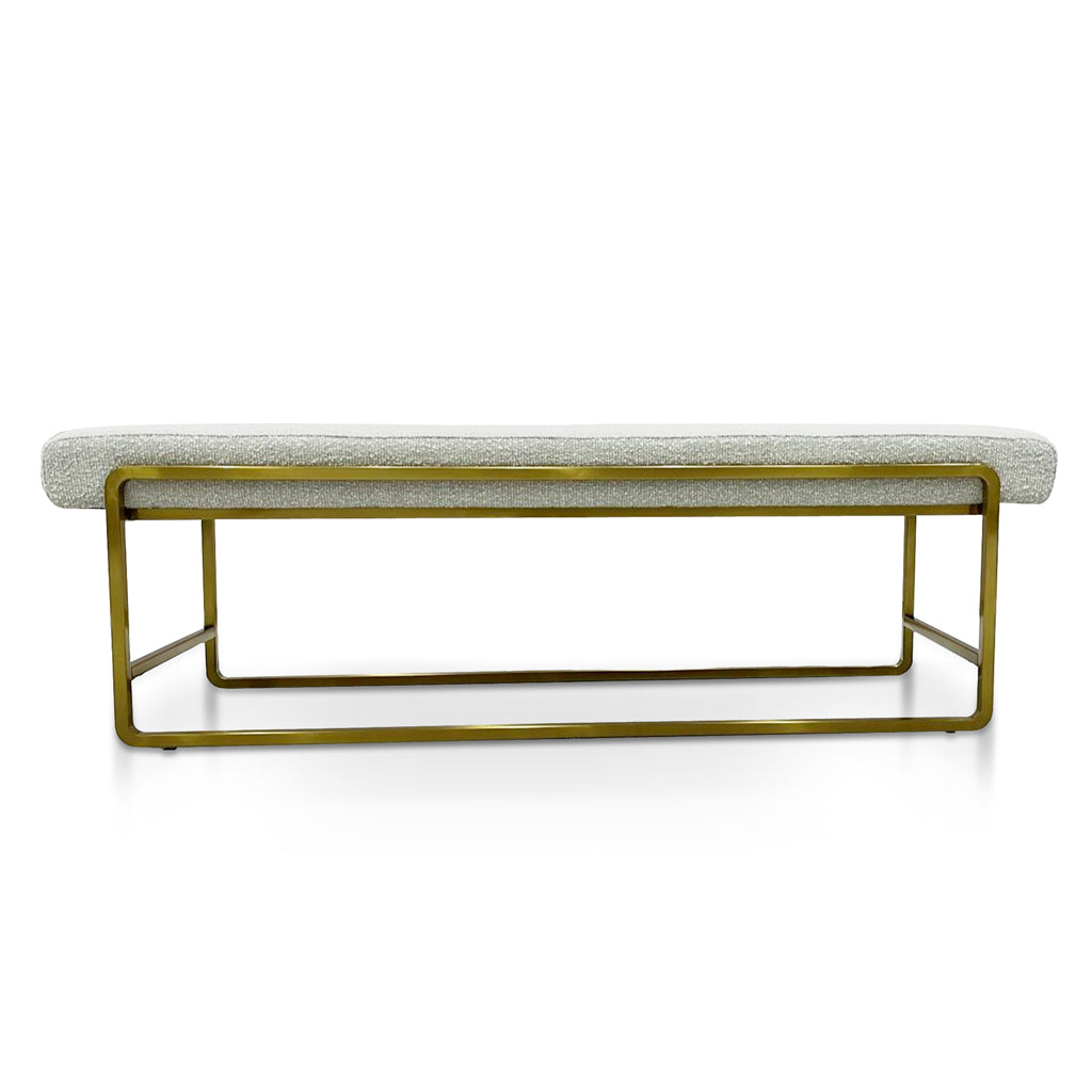 1.52m Bergamo Bench- Pearl Grey Boucle