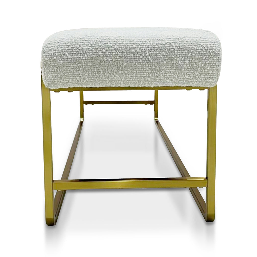 1.52m Bergamo Bench- Pearl Grey Boucle
