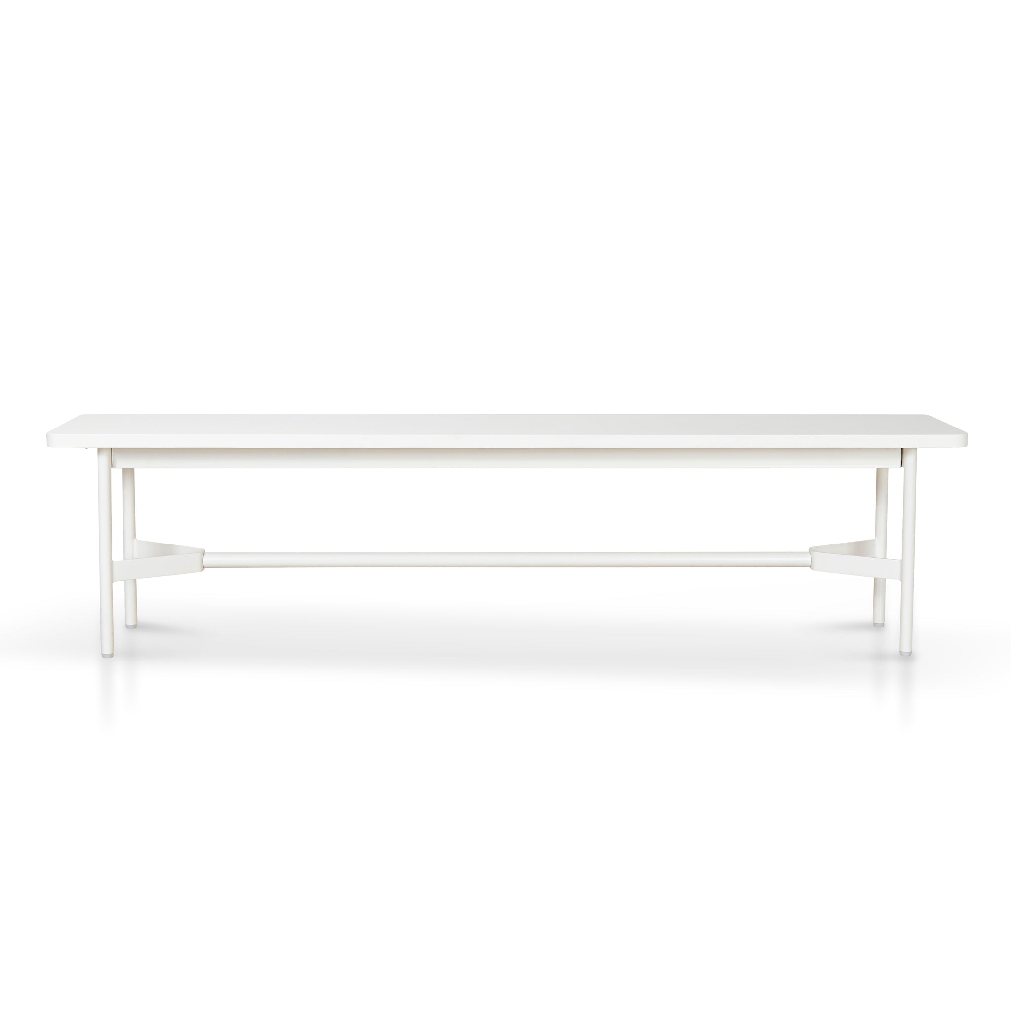 1.8m Wooden Bergamo Bench- Full White