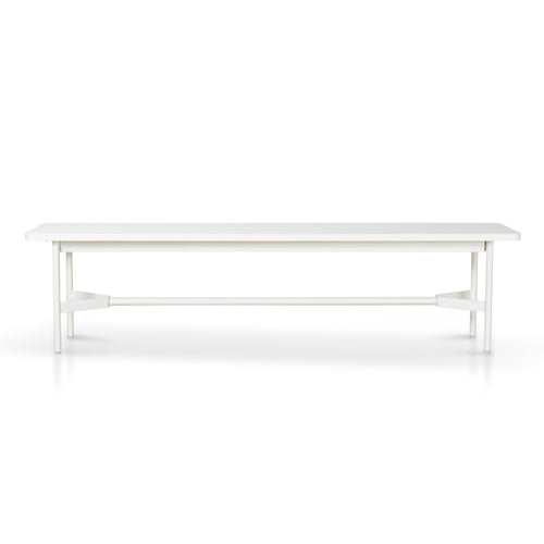1.8m Wooden Bergamo Bench- Full White
