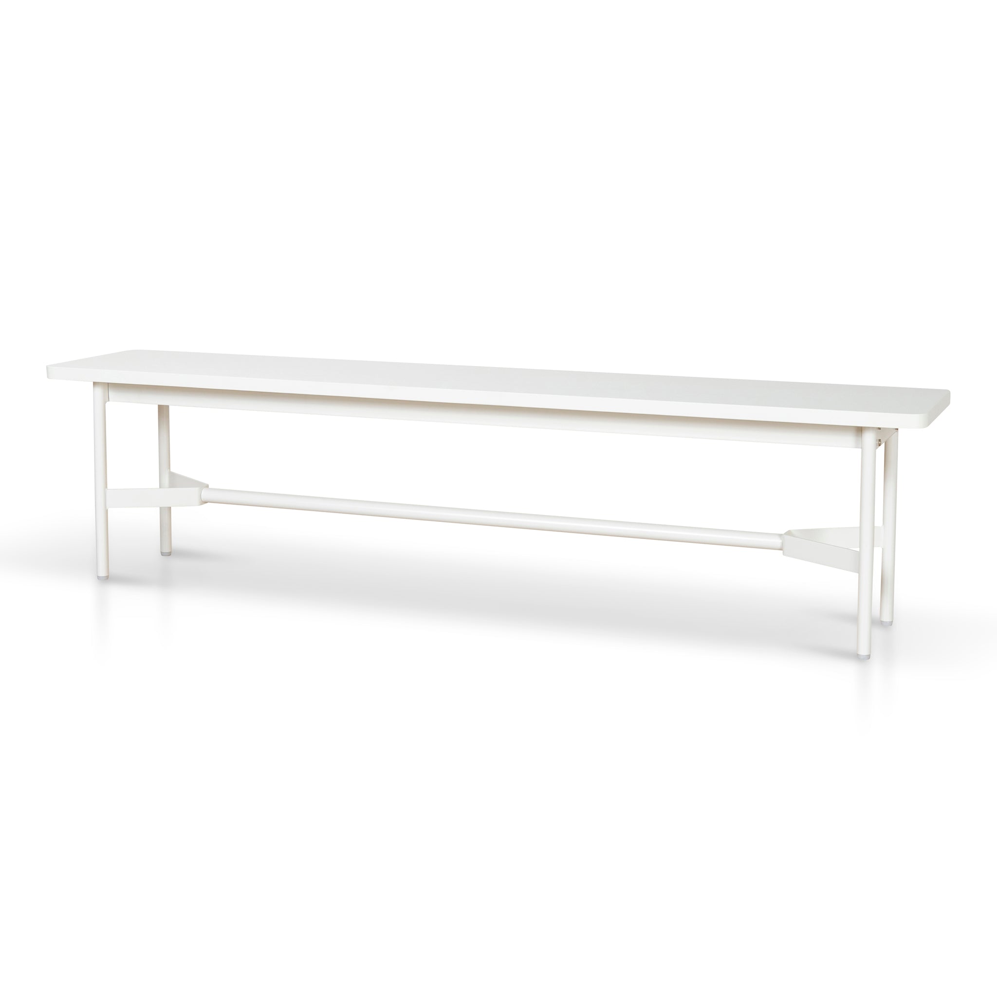1.8m Wooden Bergamo Bench- Full White