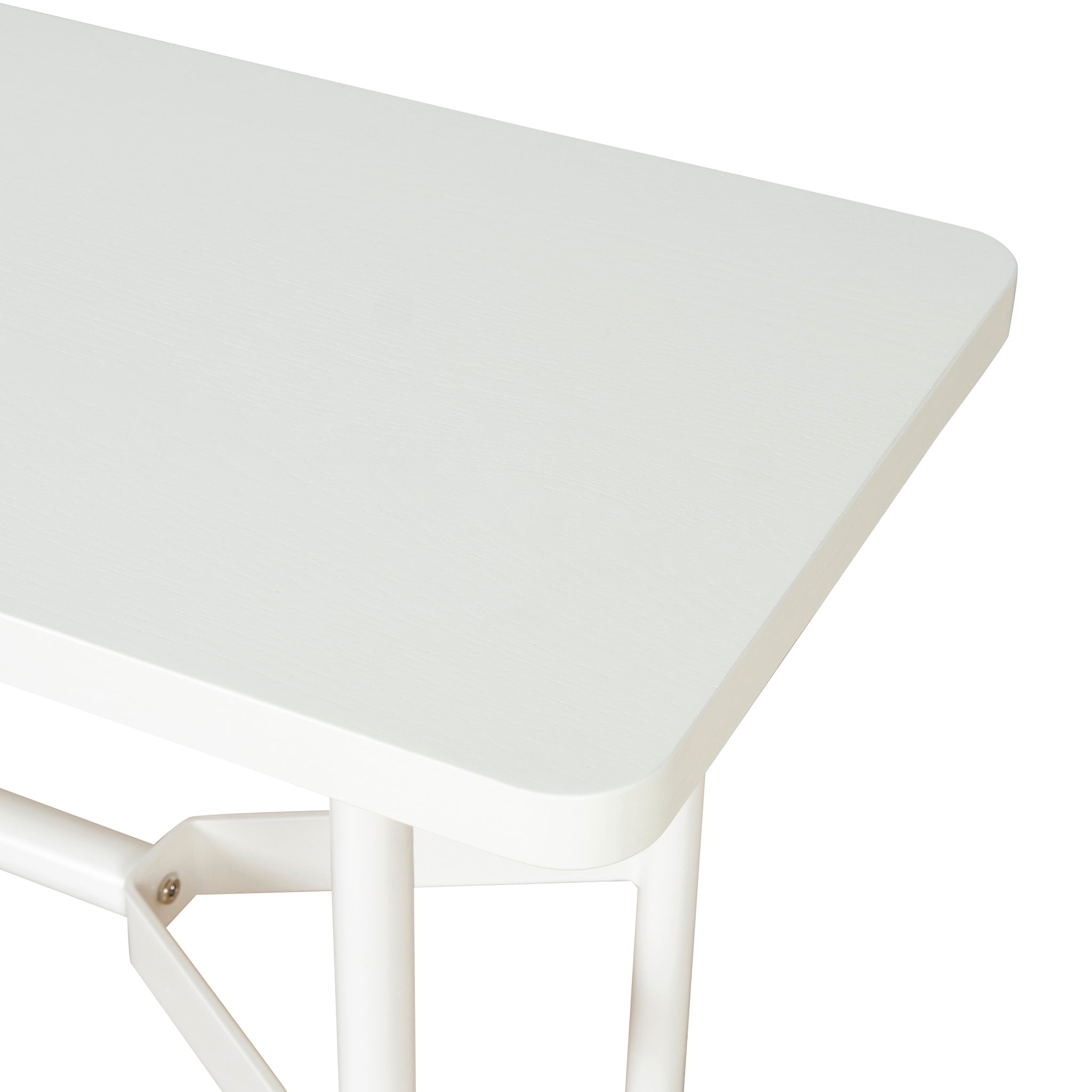 1.8m Wooden Bergamo Bench- Full White