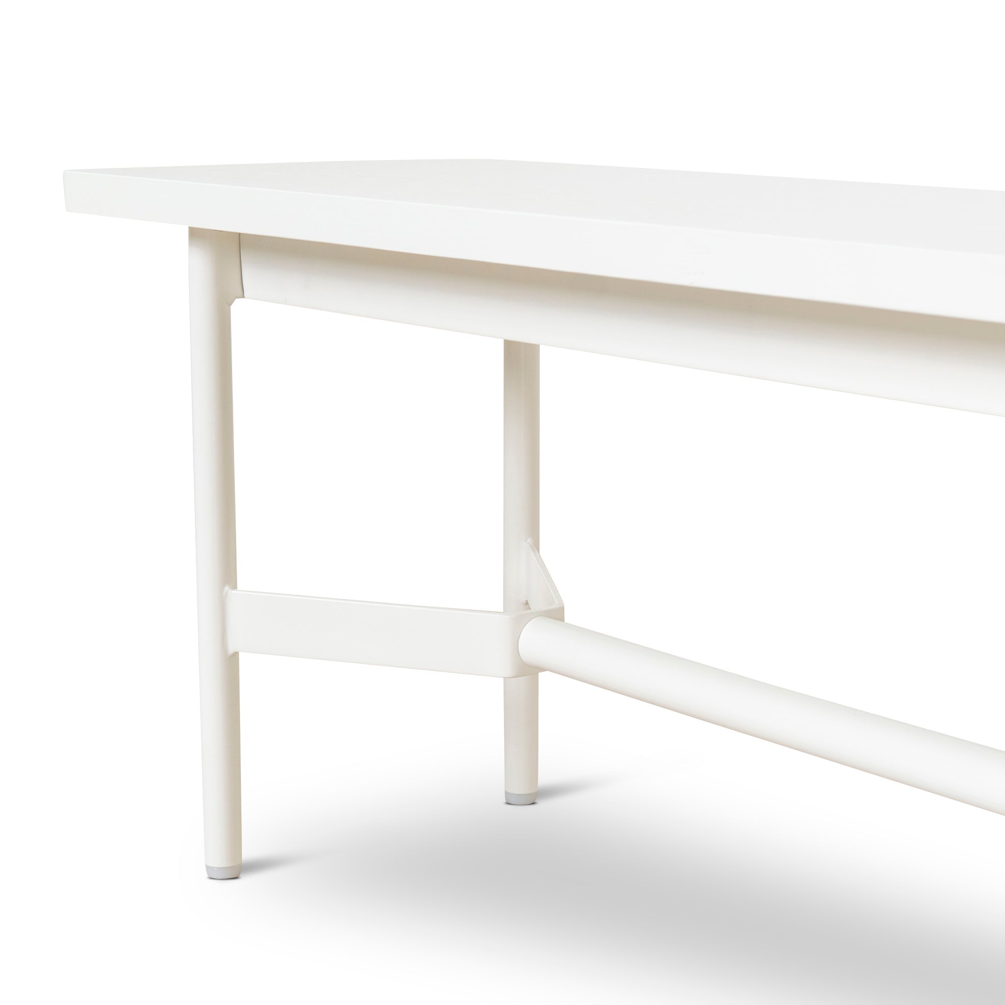 1.8m Wooden Bergamo Bench- Full White