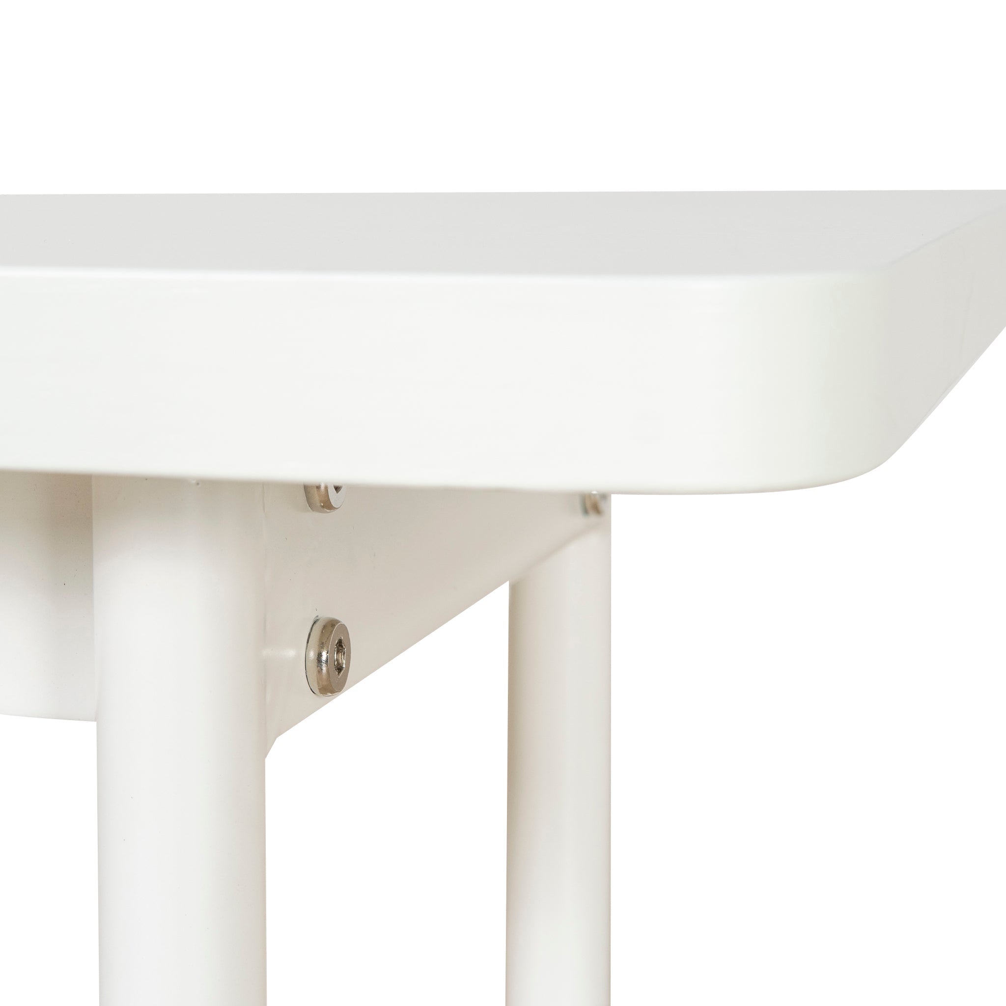 1.8m Wooden Bergamo Bench- Full White