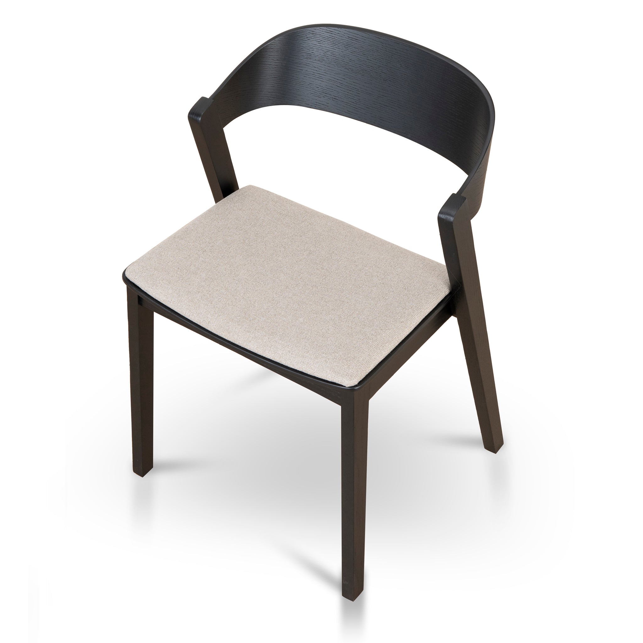 Black Verona Dining Chair - Grey Seat (Set of 2)