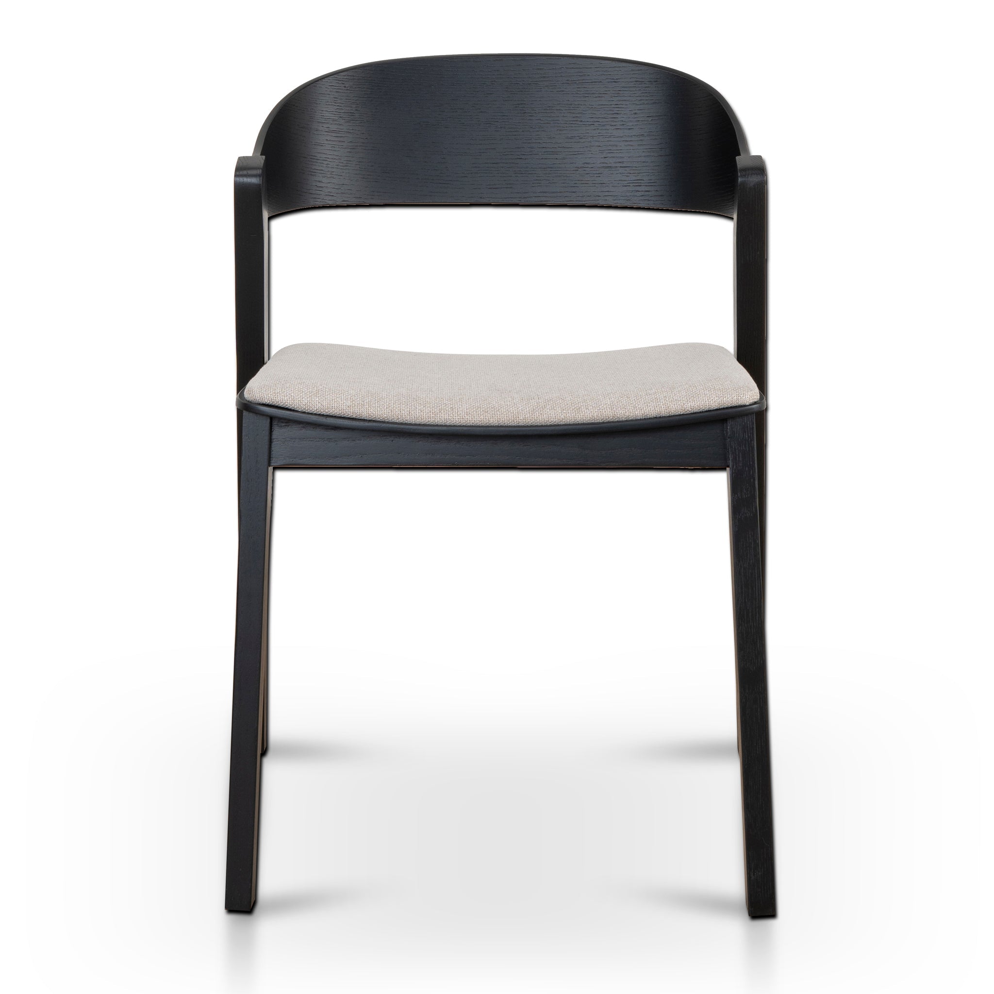 Black Verona Dining Chair - Grey Seat (Set of 2)