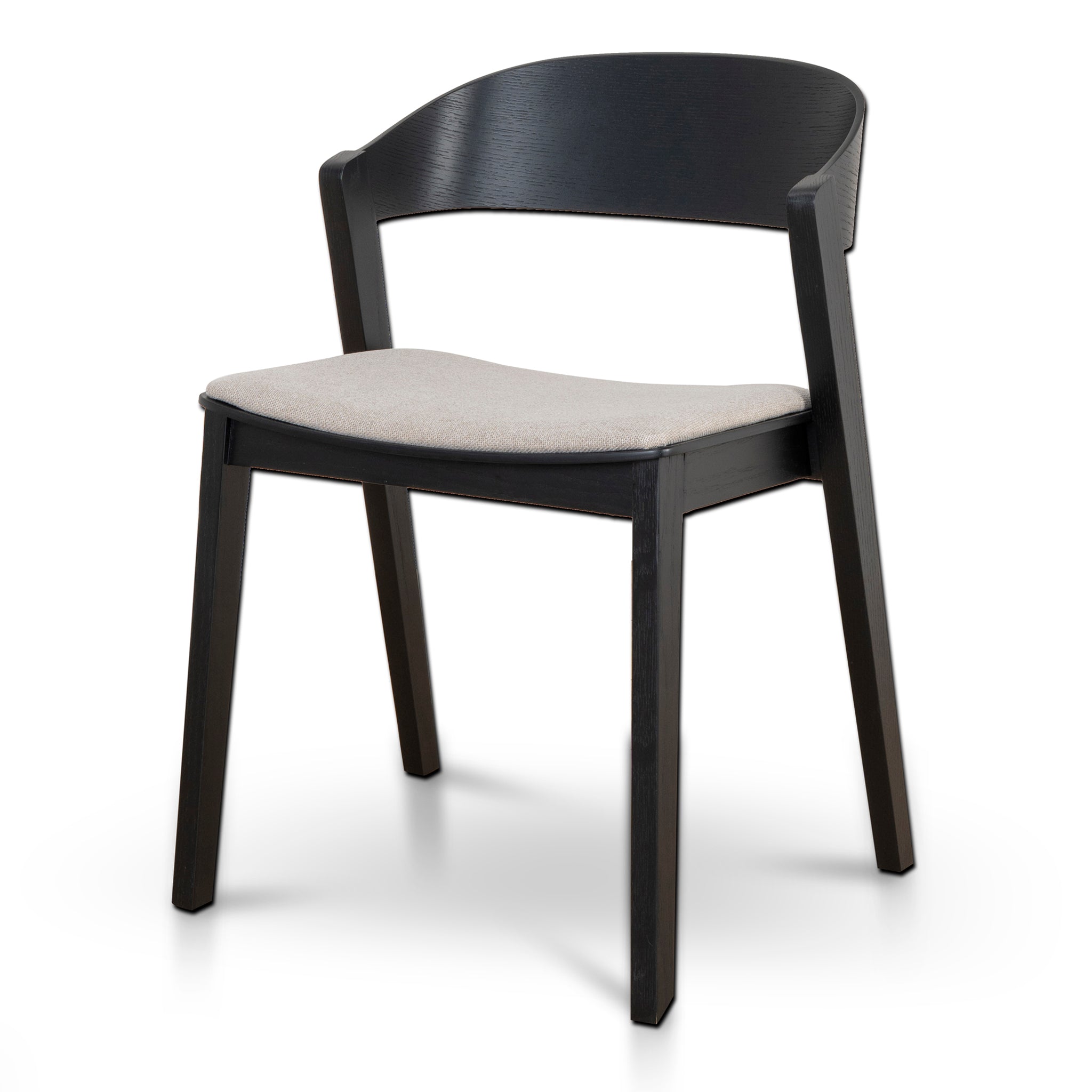 Black Verona Dining Chair - Grey Seat (Set of 2)