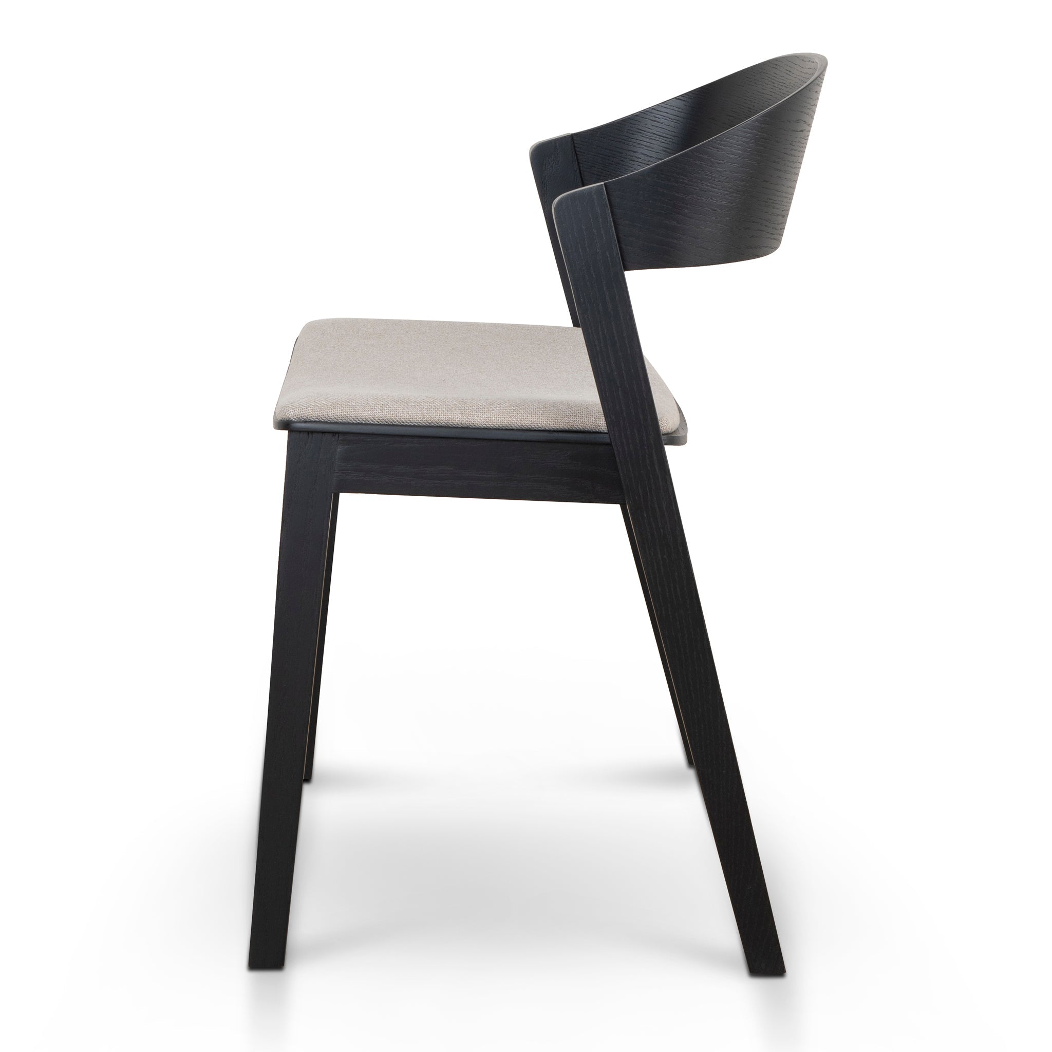 Black Verona Dining Chair - Grey Seat (Set of 2)