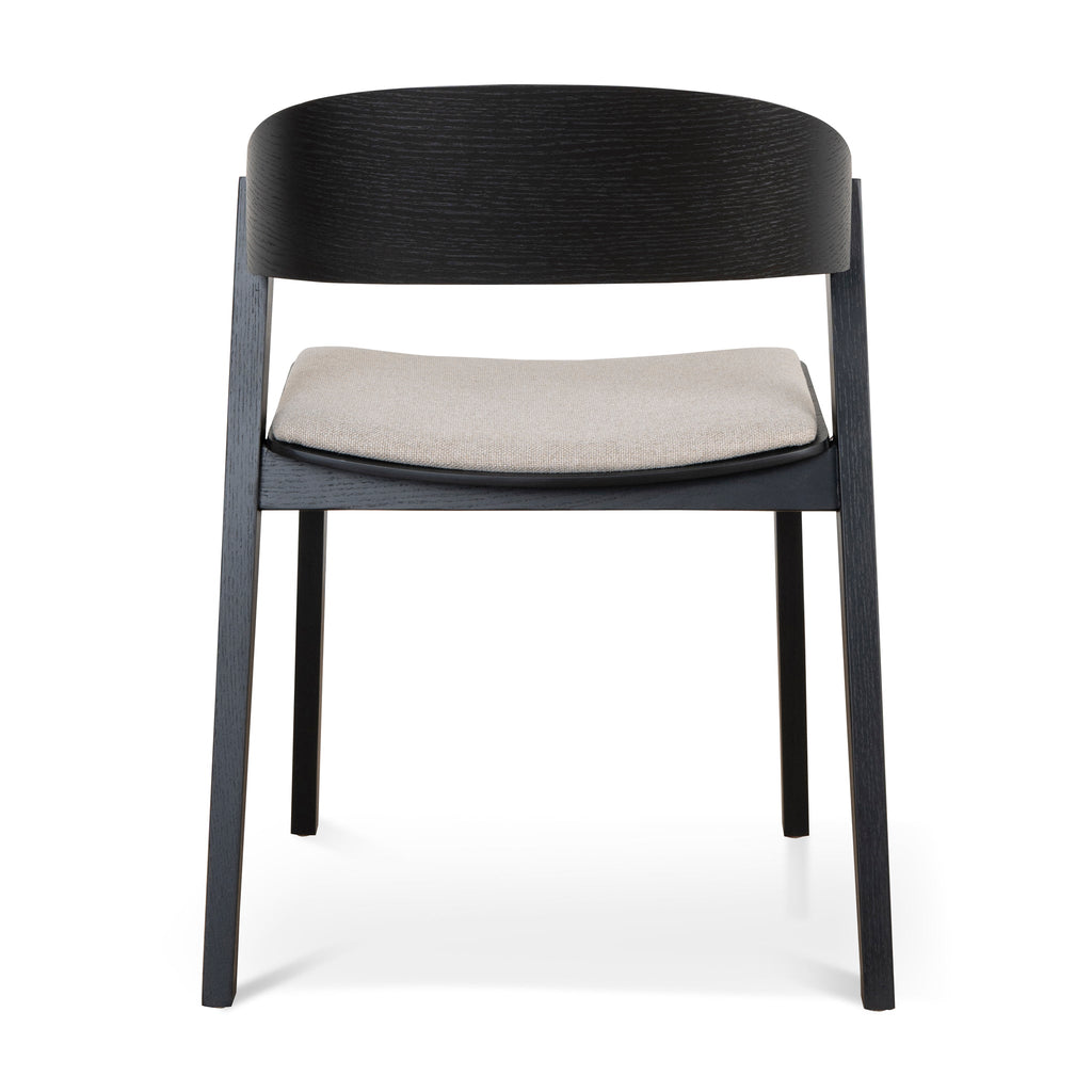 Black Verona Dining Chair - Grey Seat (Set of 2)