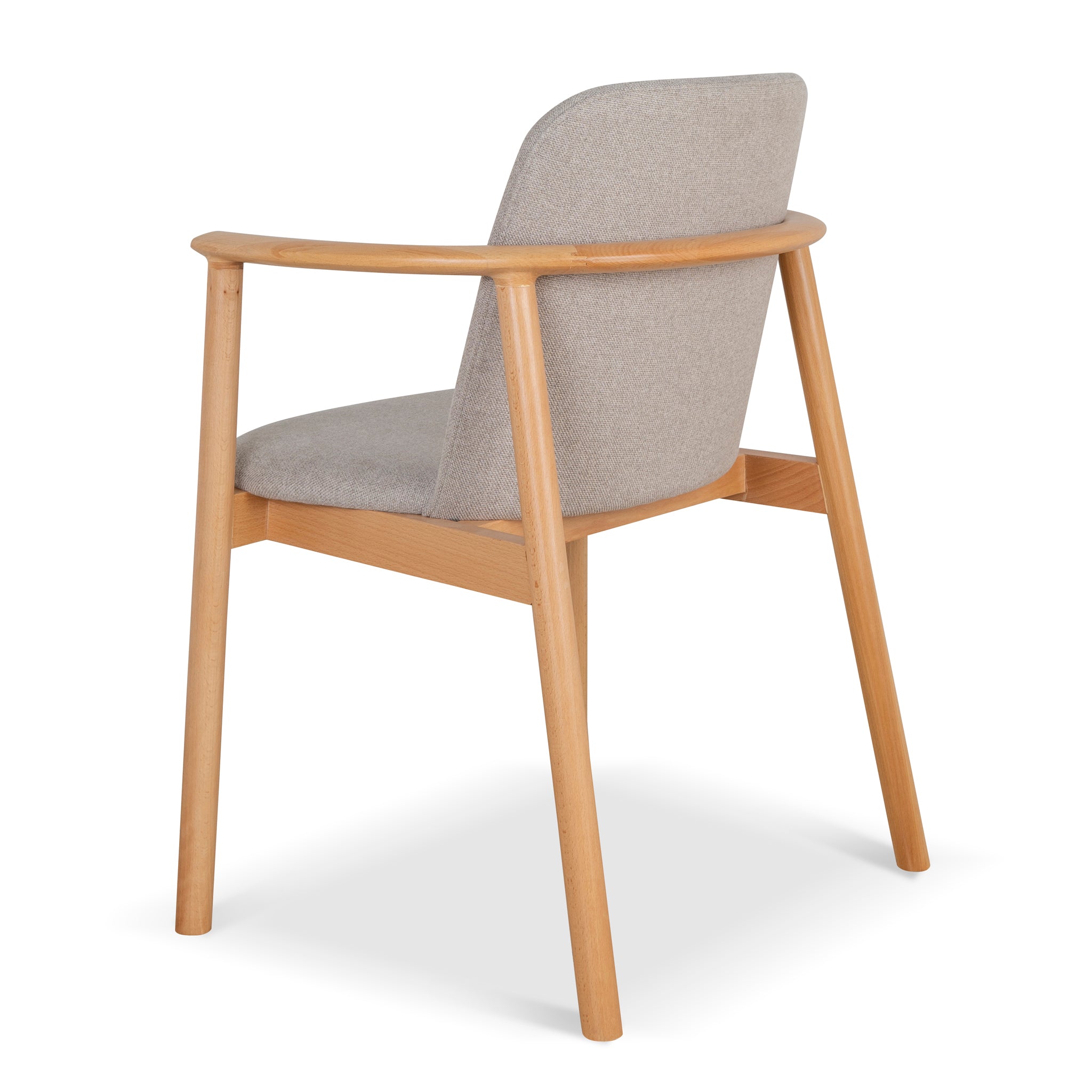 of 2 - CDC10055-SDx2 Natural Dining Armchair - Grey Seat