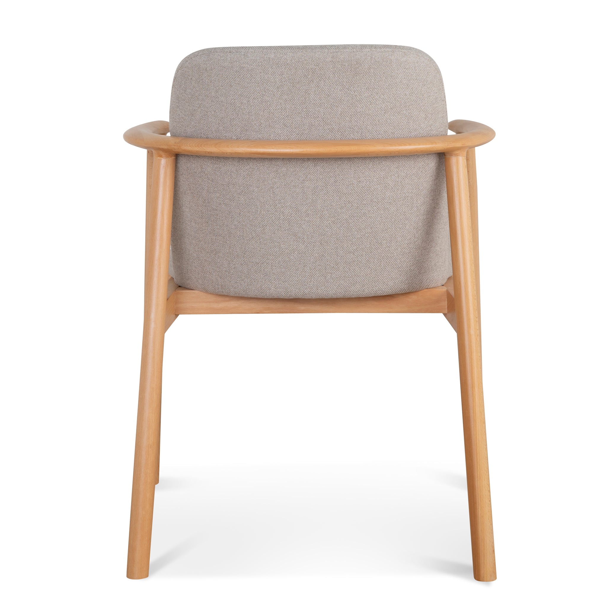 of 2 - CDC10055-SDx2 Natural Dining Armchair - Grey Seat