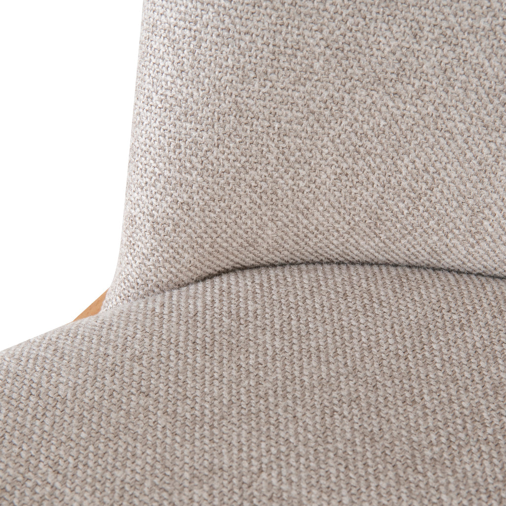 of 2 - CDC10055-SDx2 Natural Dining Armchair - Grey Seat