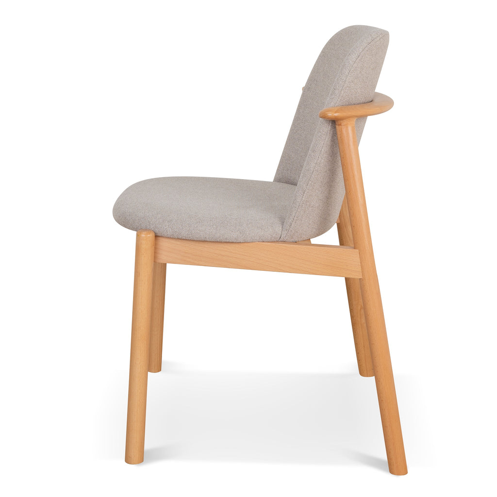 Natural Verona Dining Chair - Grey Seat (Set of 2)