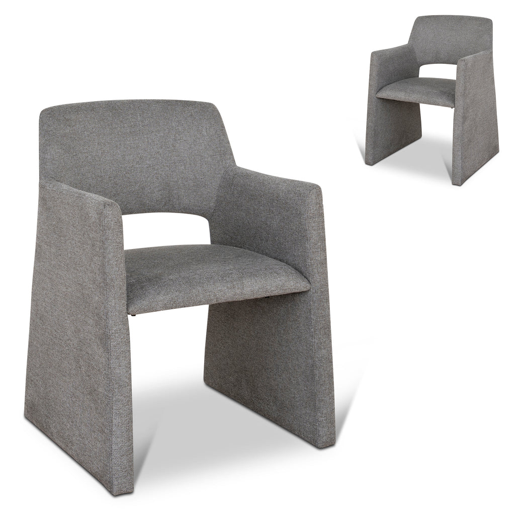Fabric Verona Dining Chair - Spec Smoke Grey (Set of 2)