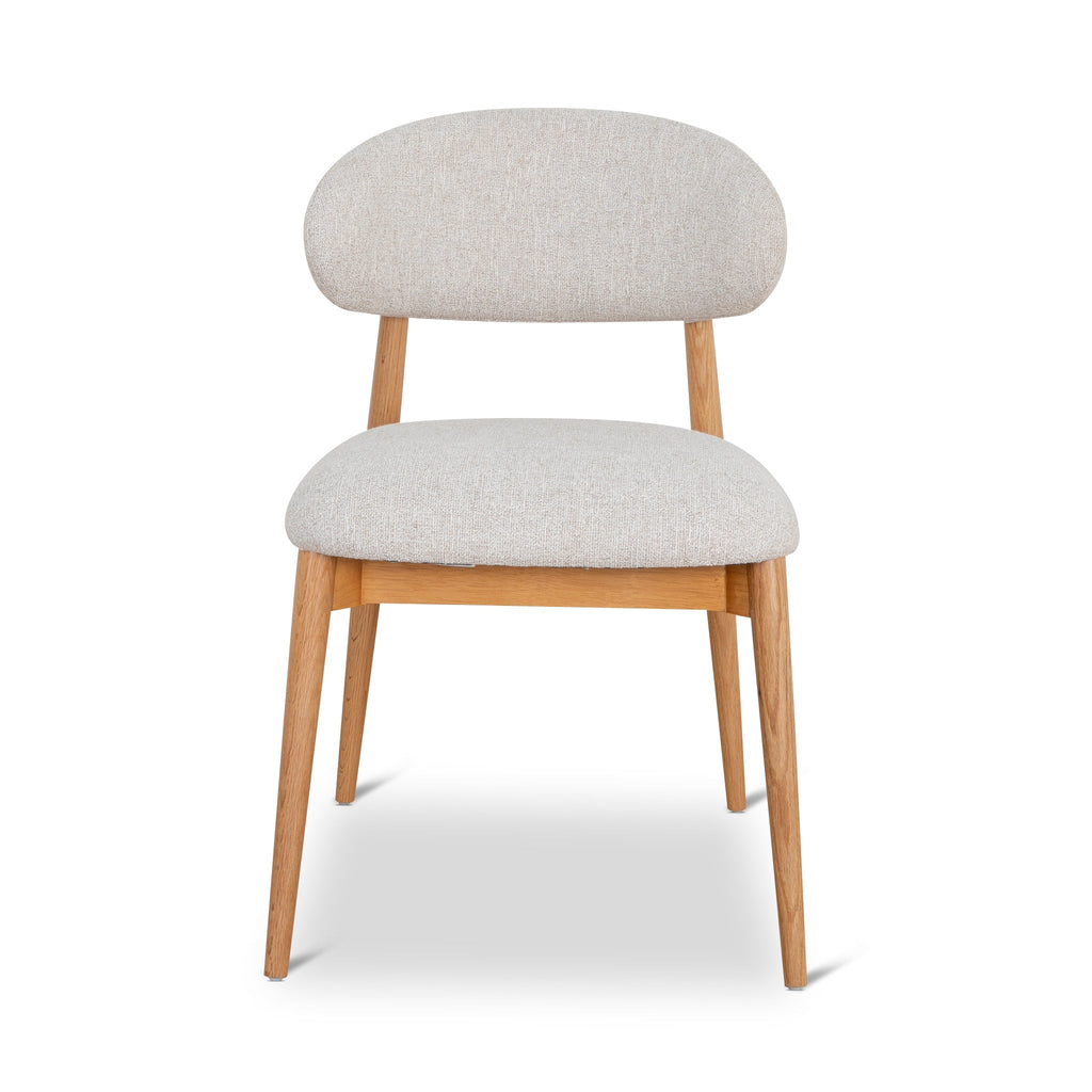 Coastal Beige Verona Dining Chair - Natural Oak