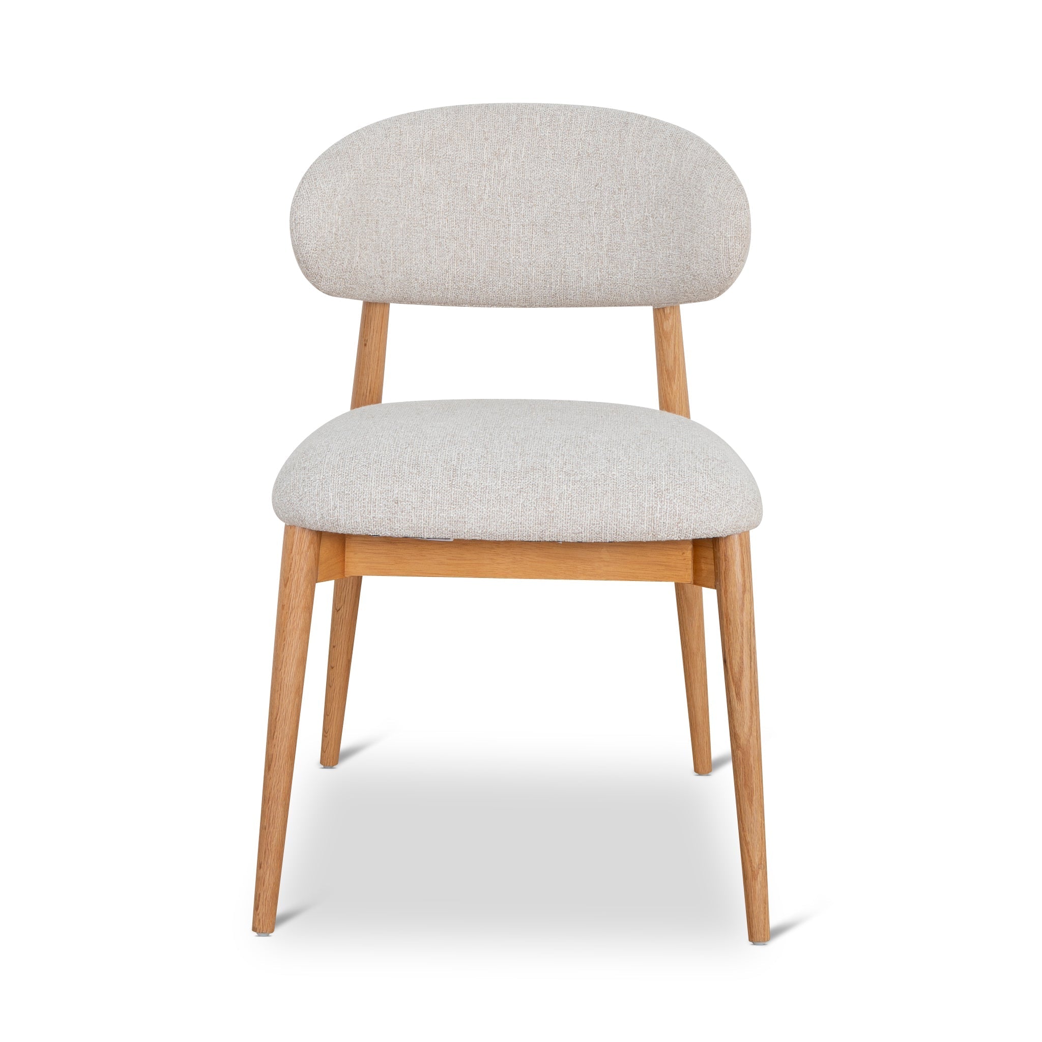 Coastal Beige Verona Dining Chair - Natural Oak