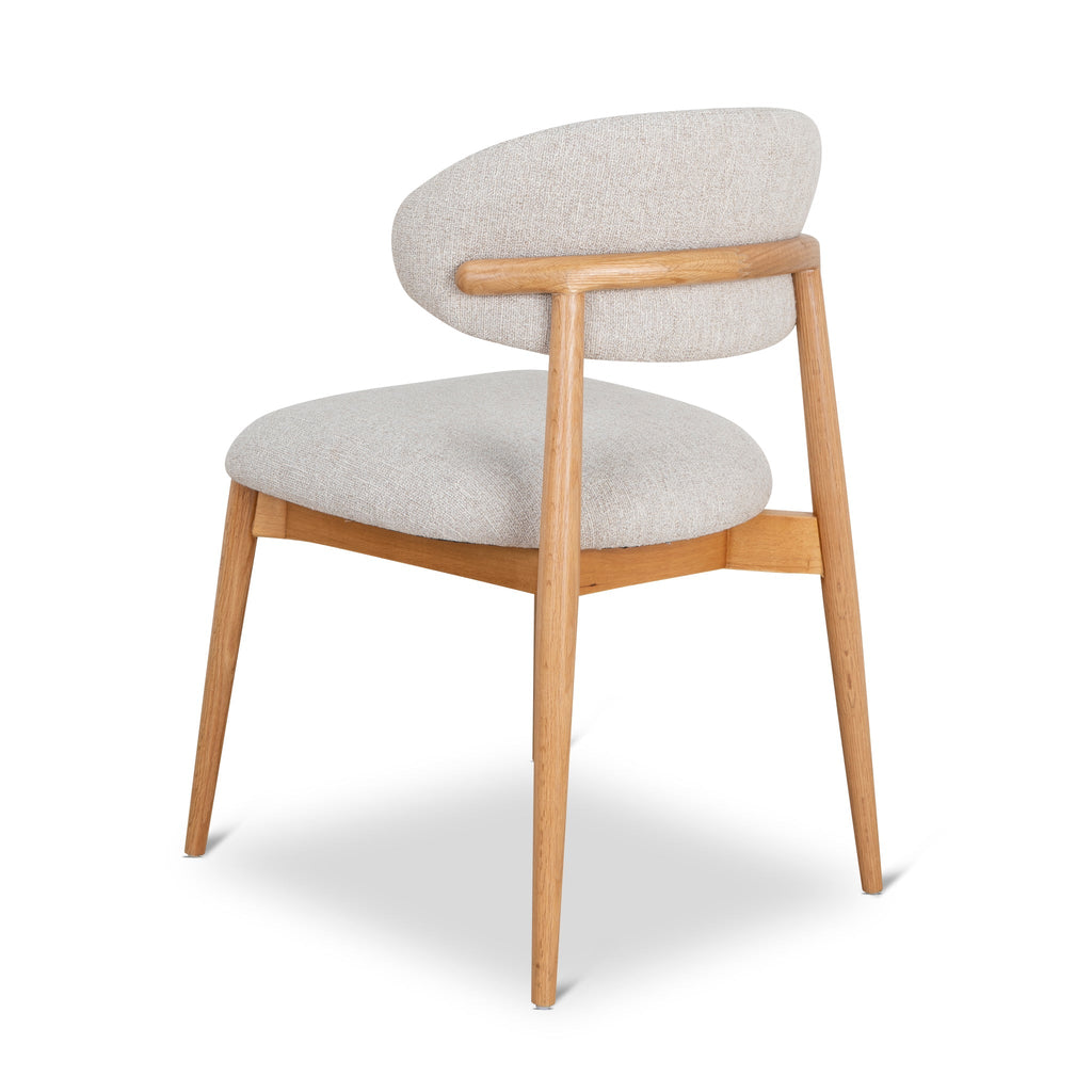 Coastal Beige Verona Dining Chair - Natural Oak