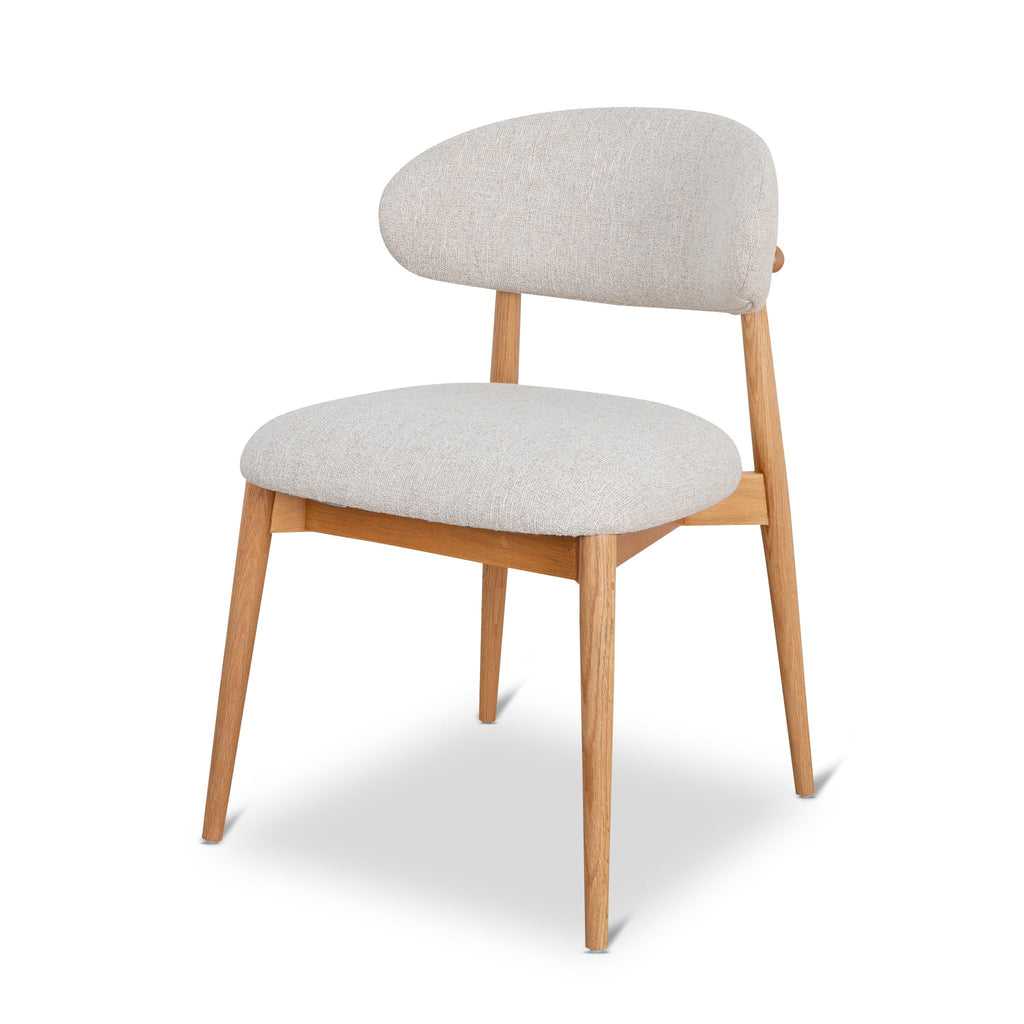 Coastal Beige Verona Dining Chair - Natural Oak