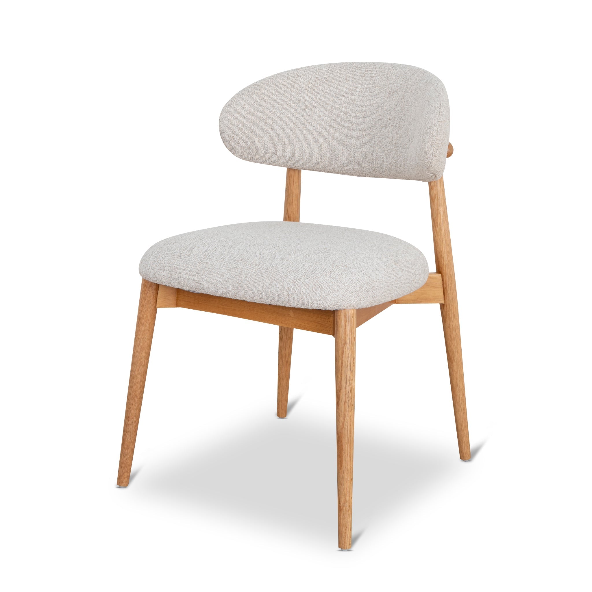 Coastal Beige Verona Dining Chair - Natural Oak