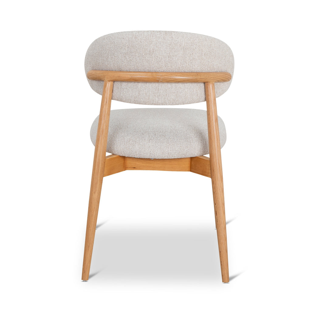 Coastal Beige Verona Dining Chair - Natural Oak