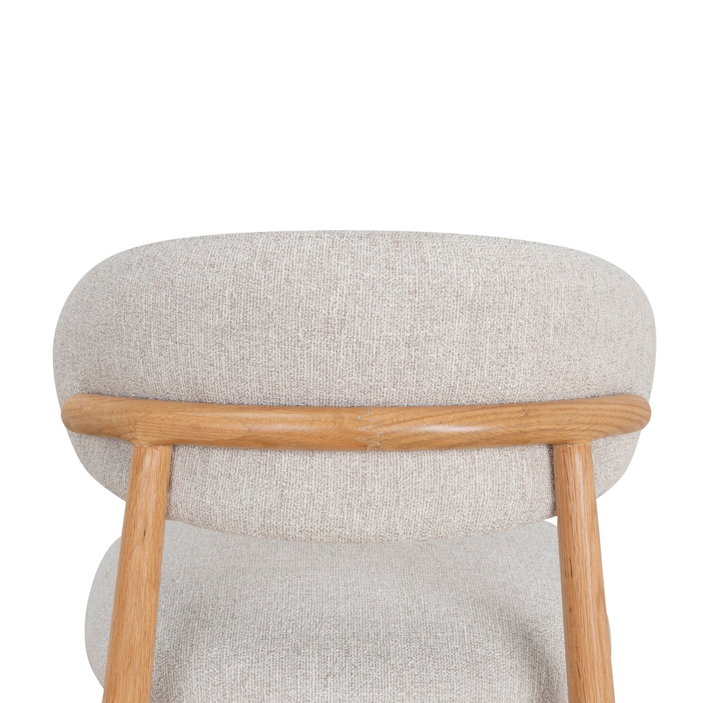 Coastal Beige Verona Dining Chair - Natural Oak