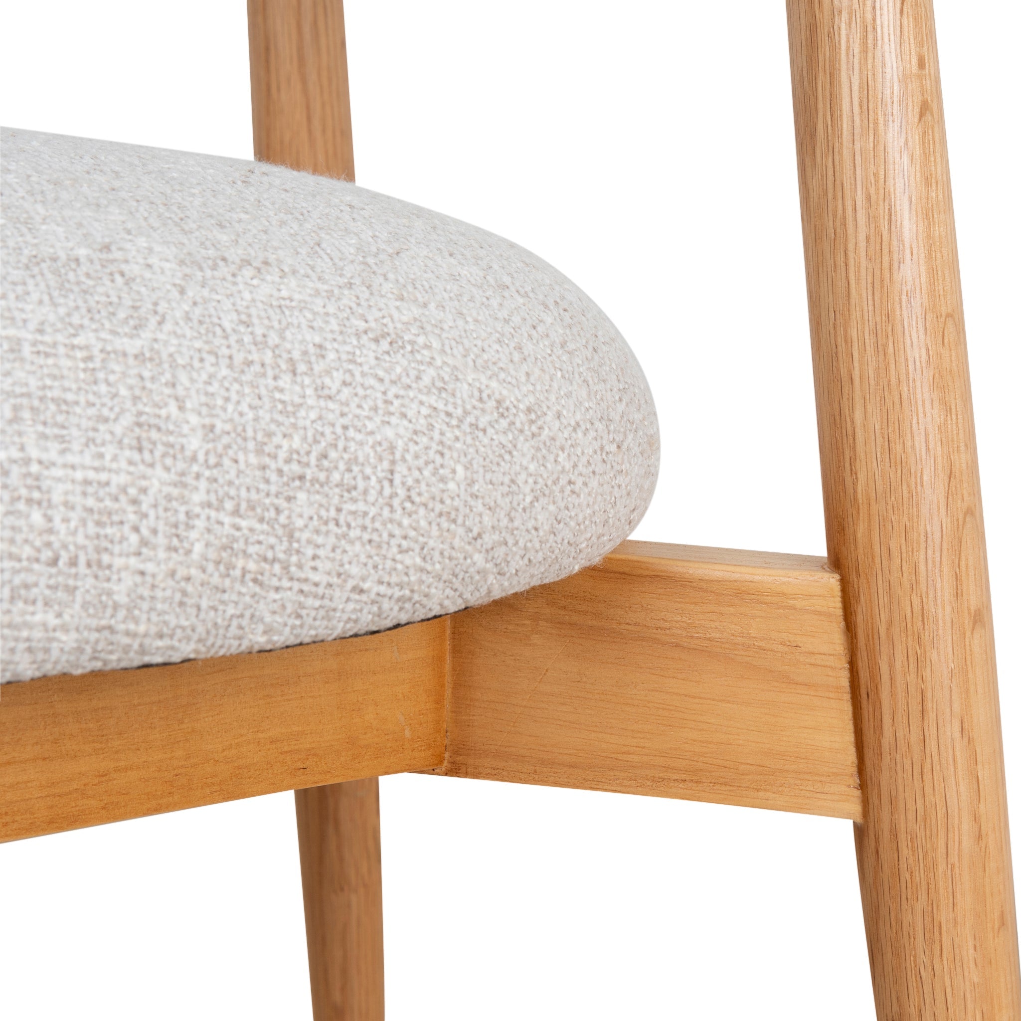 Coastal Beige Verona Dining Chair - Natural Oak