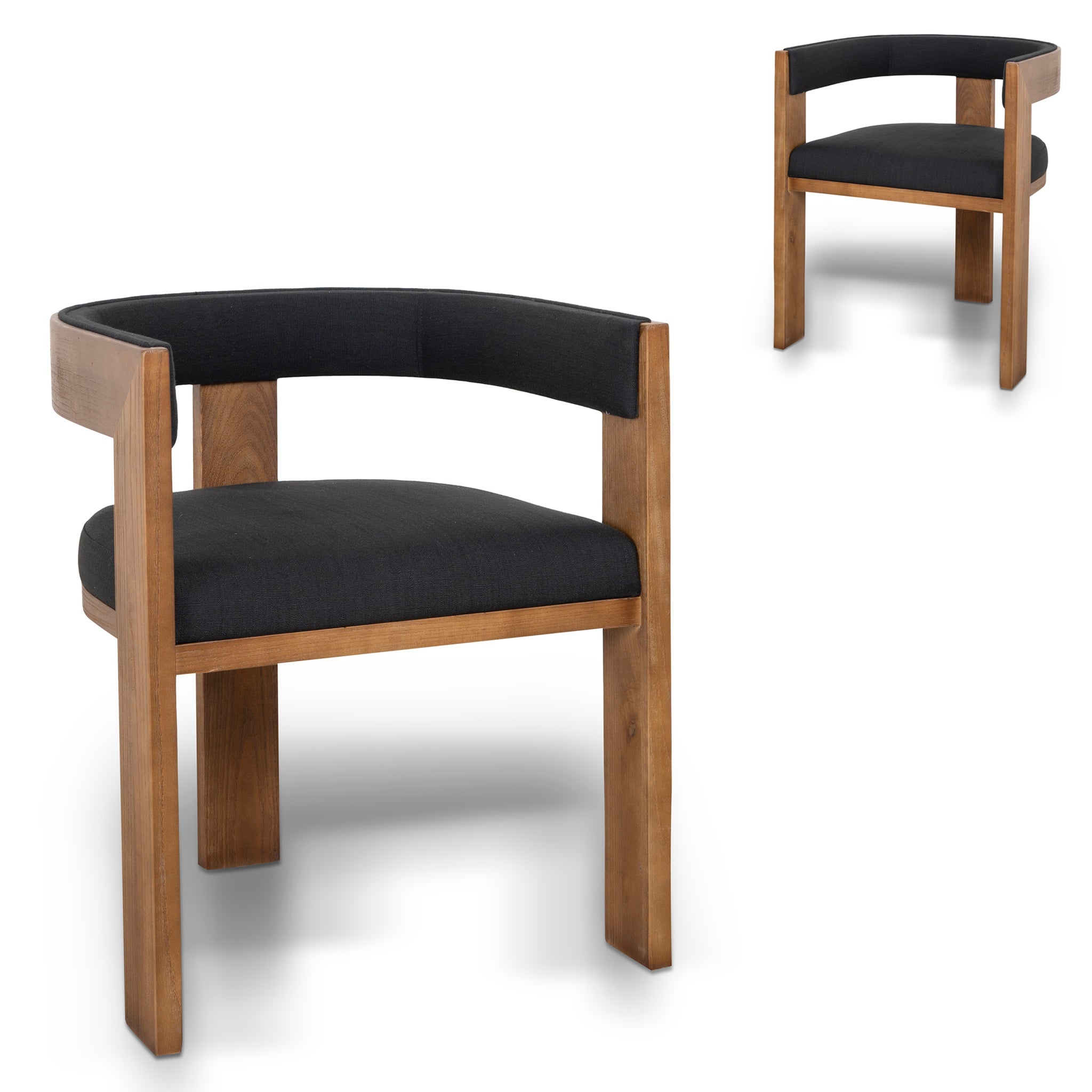 Brown ELM Verona Dining Chair - Black (Set of 2)