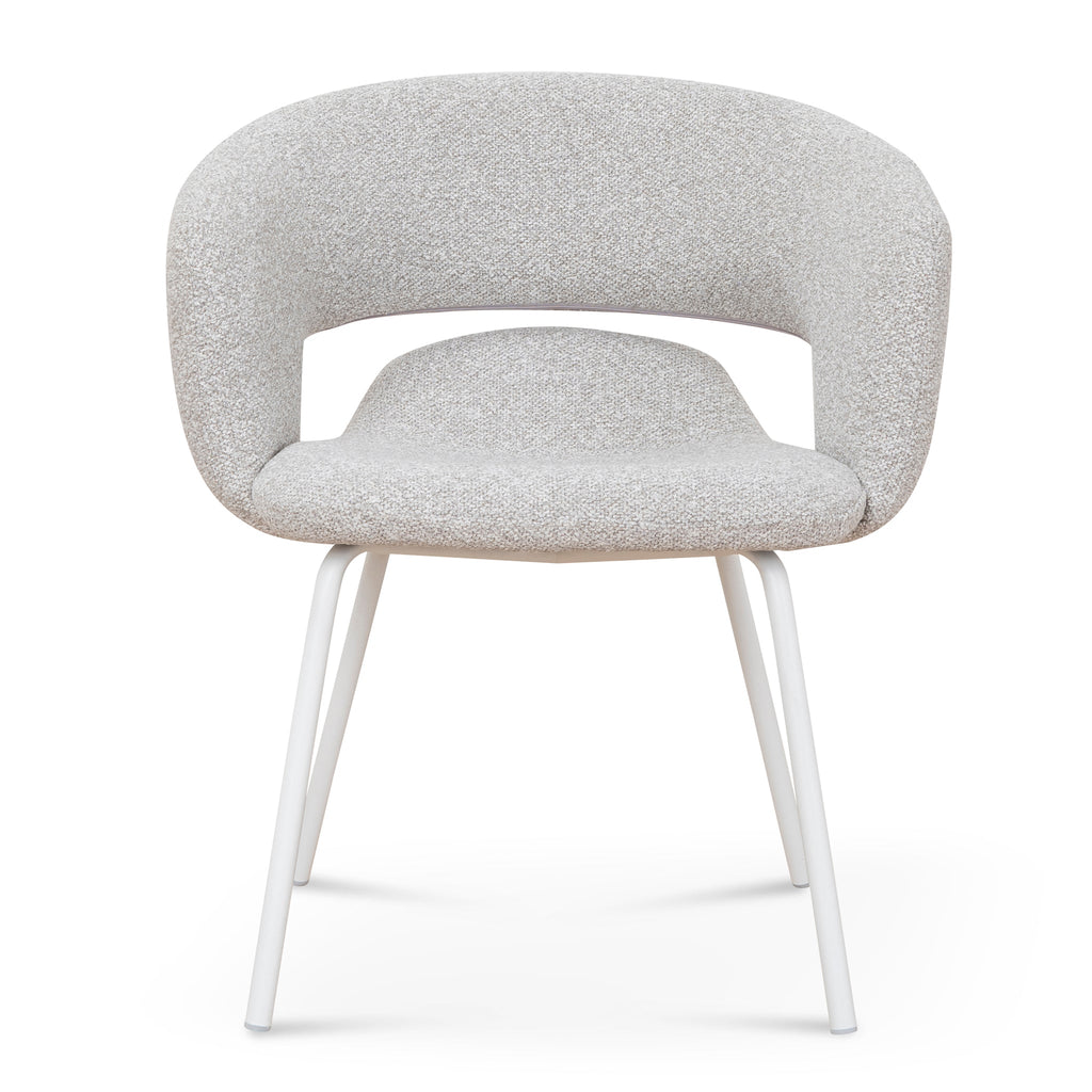 White Verona Dining Chair - Clay Grey (Set of 2)