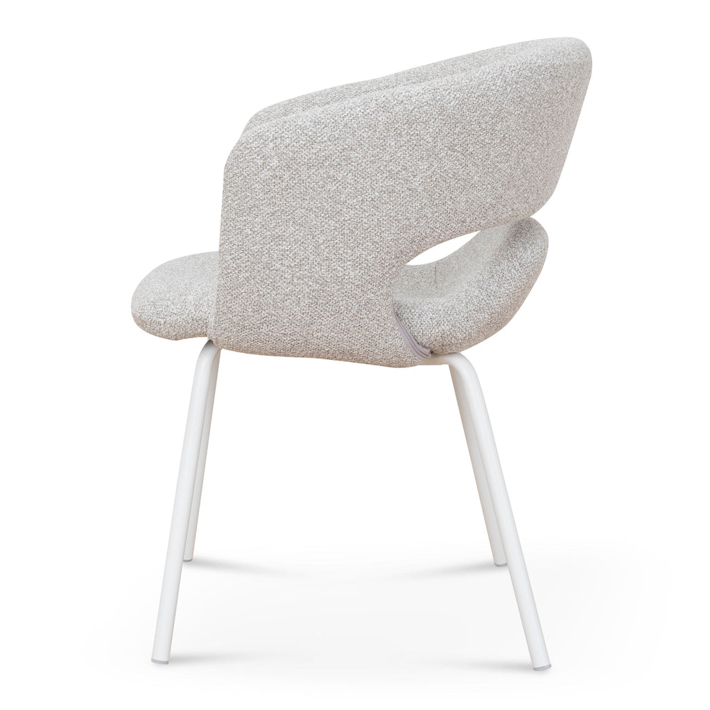 White Verona Dining Chair - Clay Grey (Set of 2)