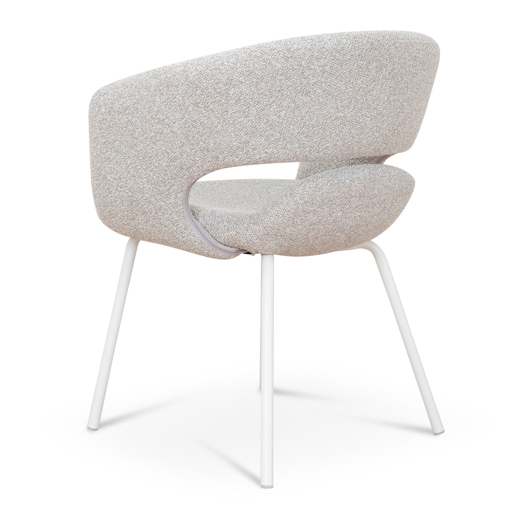 White Verona Dining Chair - Clay Grey (Set of 2)
