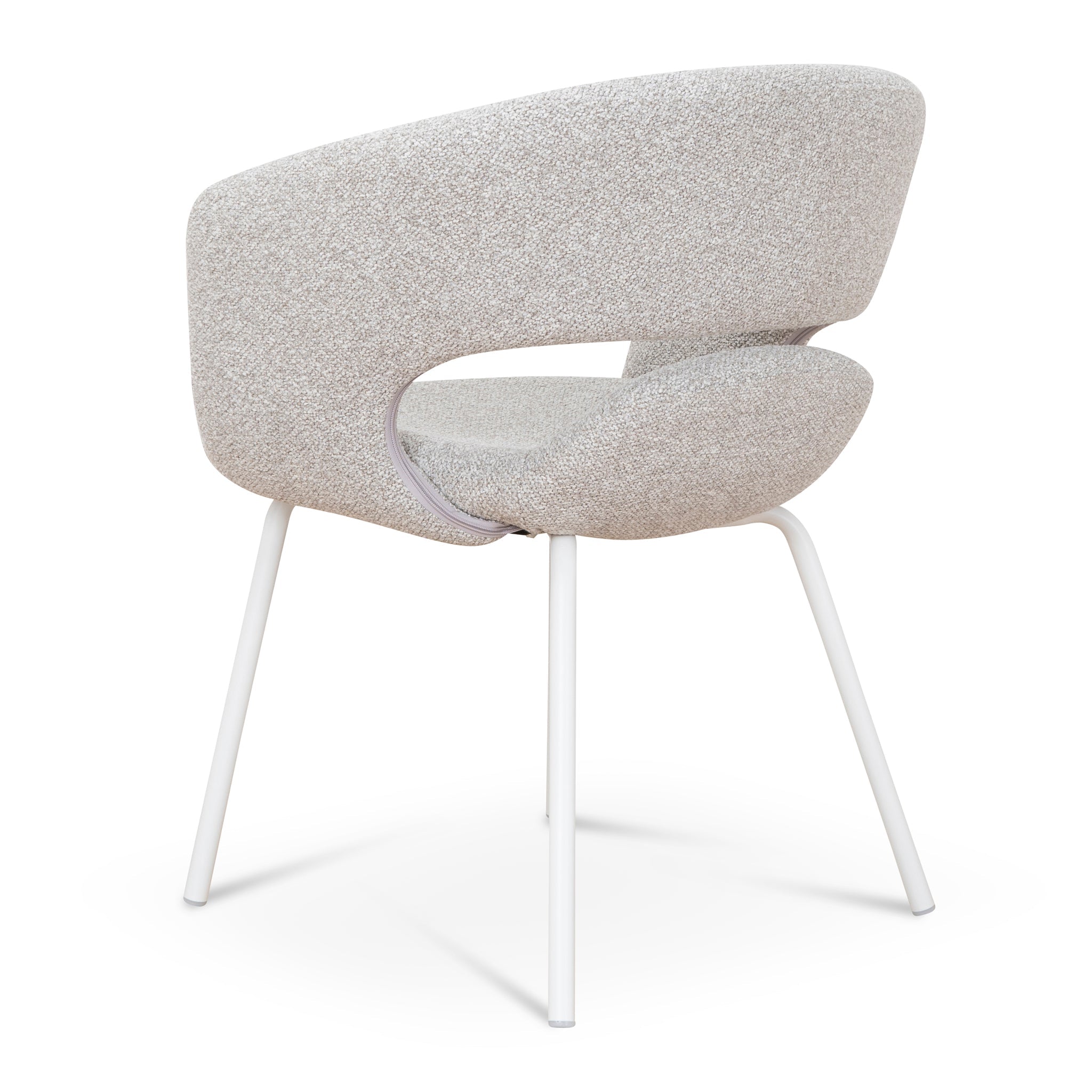 White Verona Dining Chair - Clay Grey (Set of 2)