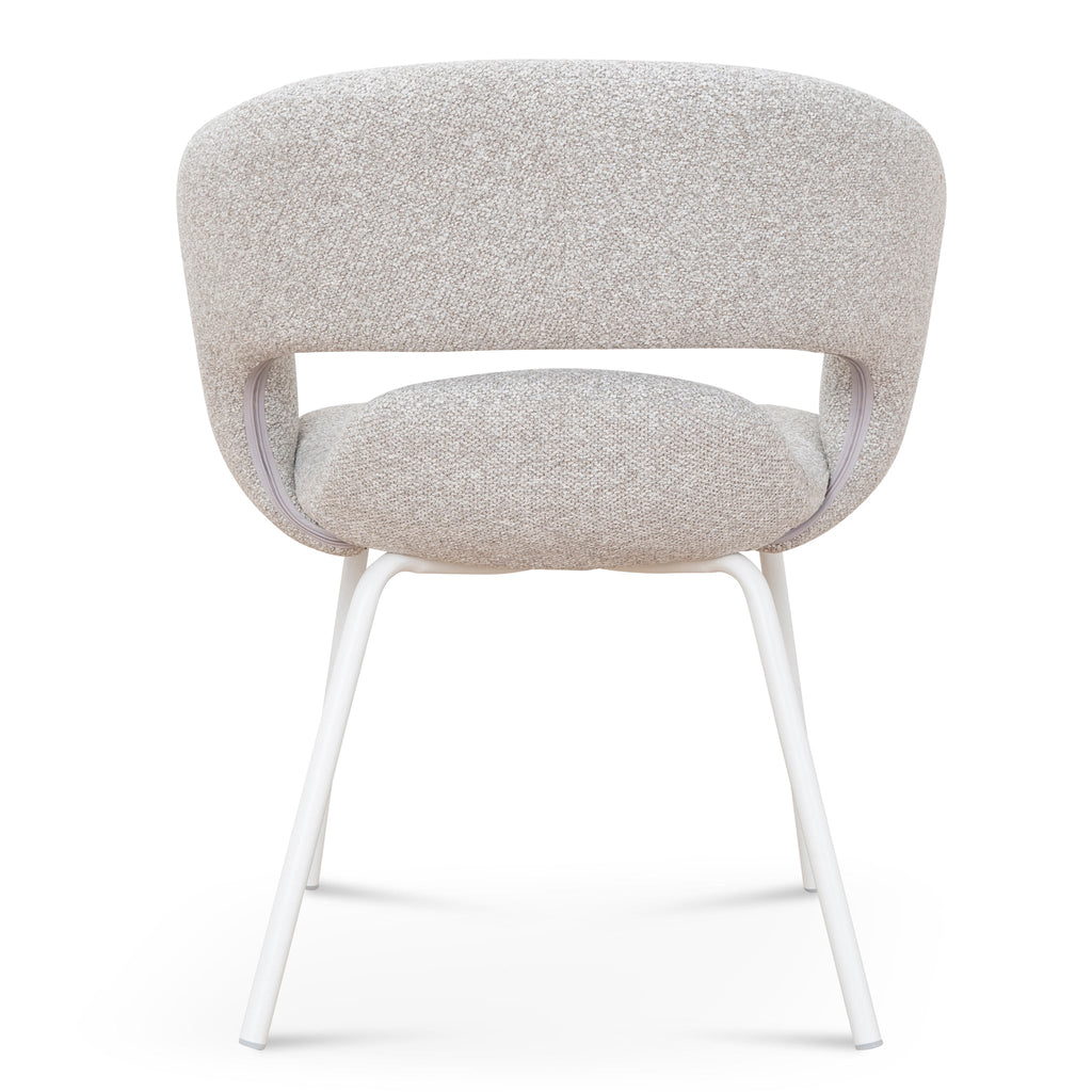 White Verona Dining Chair - Clay Grey (Set of 2)