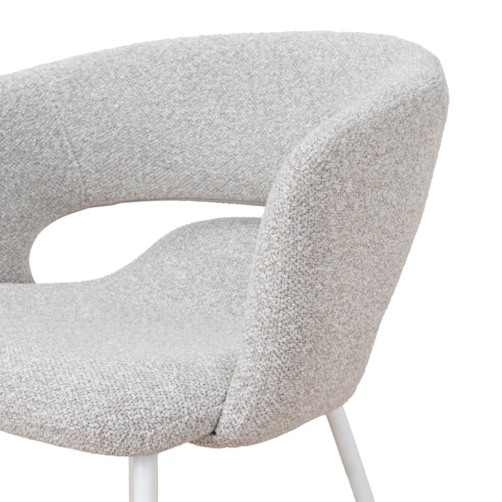 White Verona Dining Chair - Clay Grey (Set of 2)