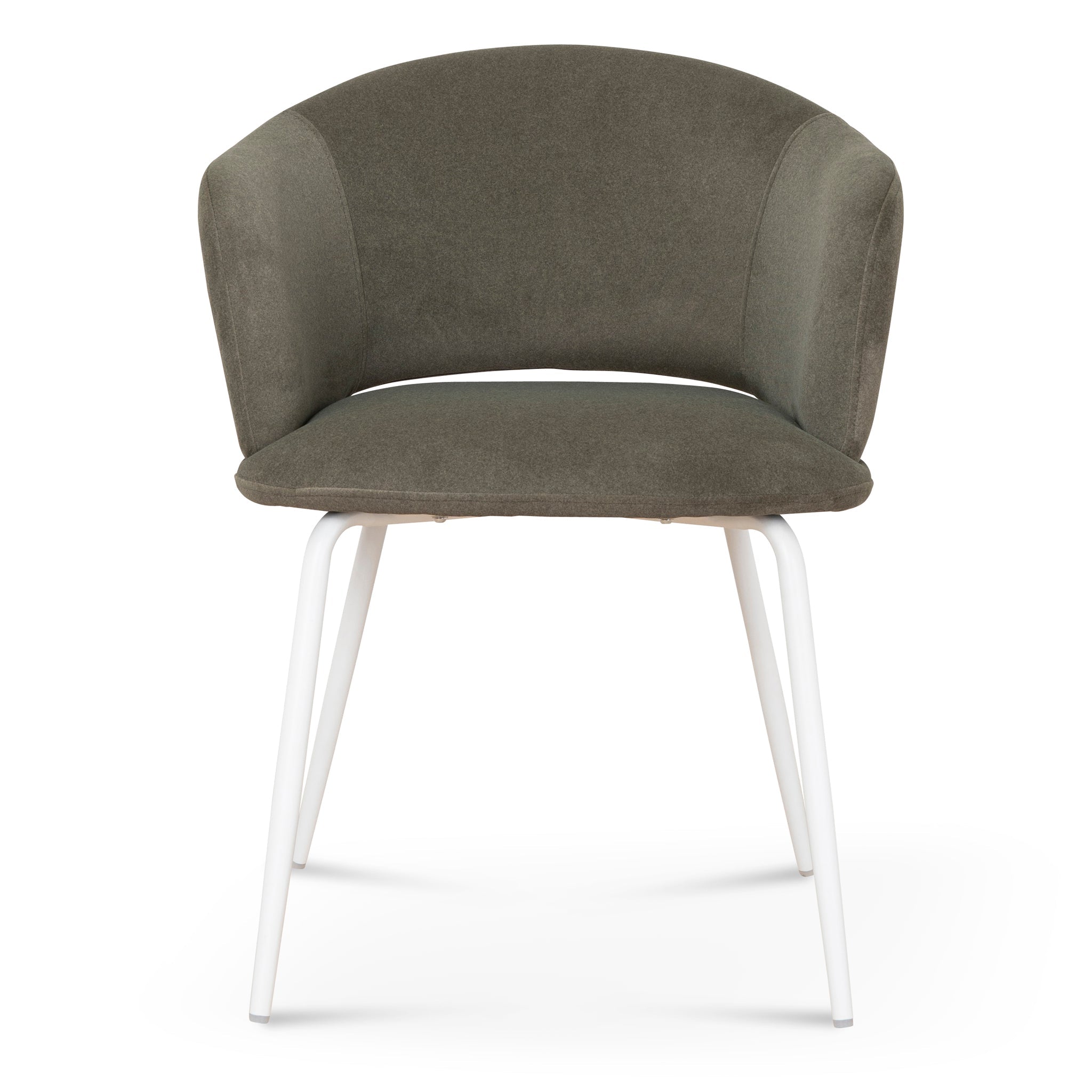 White Verona Dining Chair - Dark Moss Green (Set of 2)