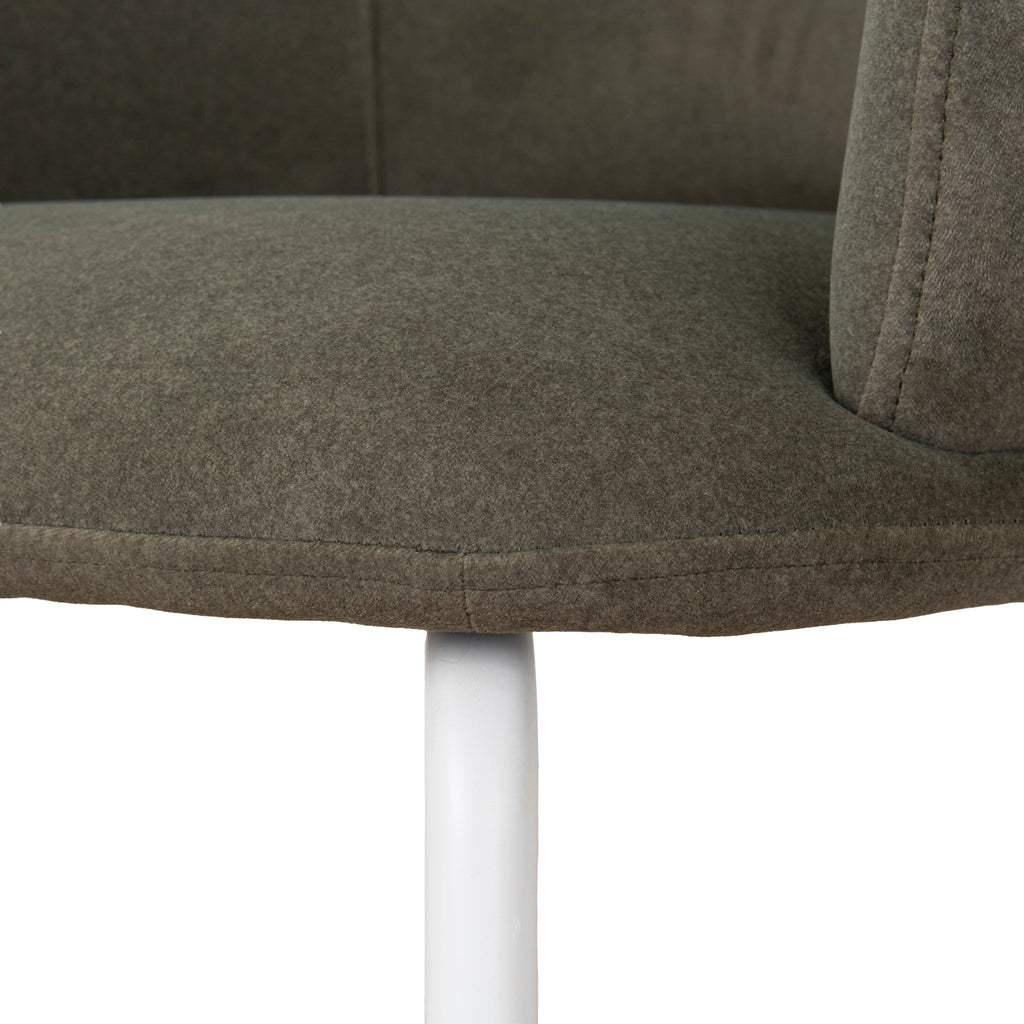 White Verona Dining Chair - Dark Moss Green (Set of 2)