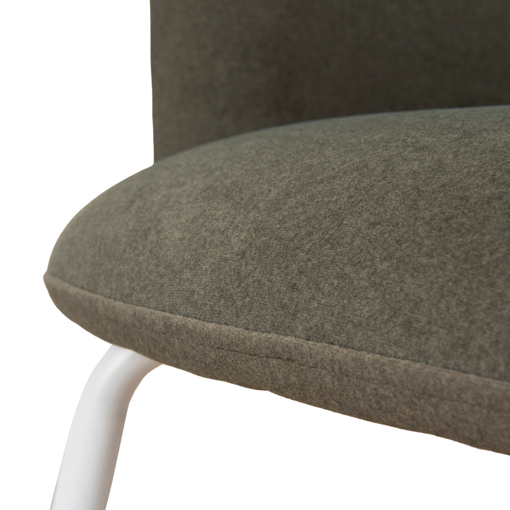 White Verona Dining Chair - Dark Moss Green (Set of 2)