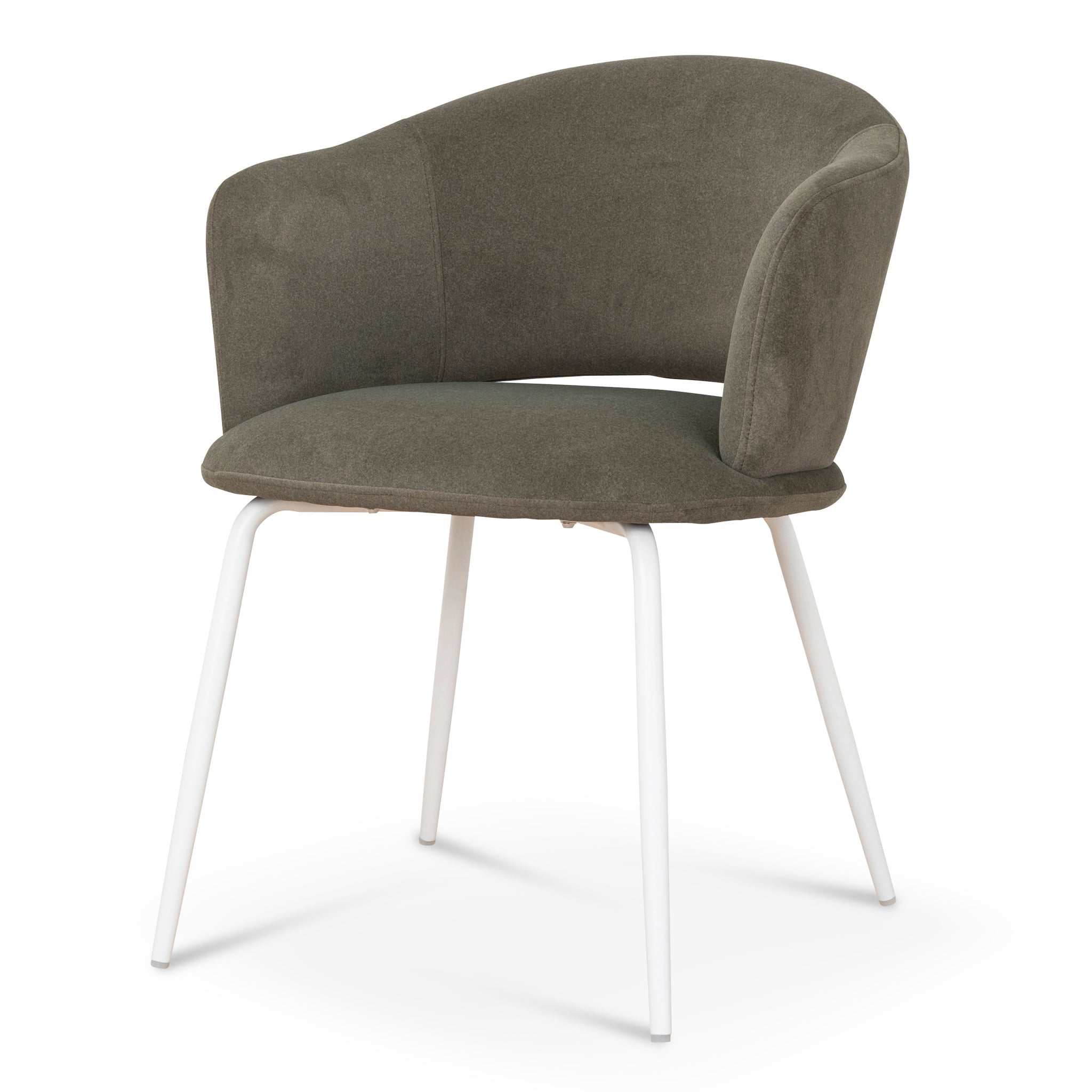 White Verona Dining Chair - Dark Moss Green (Set of 2)