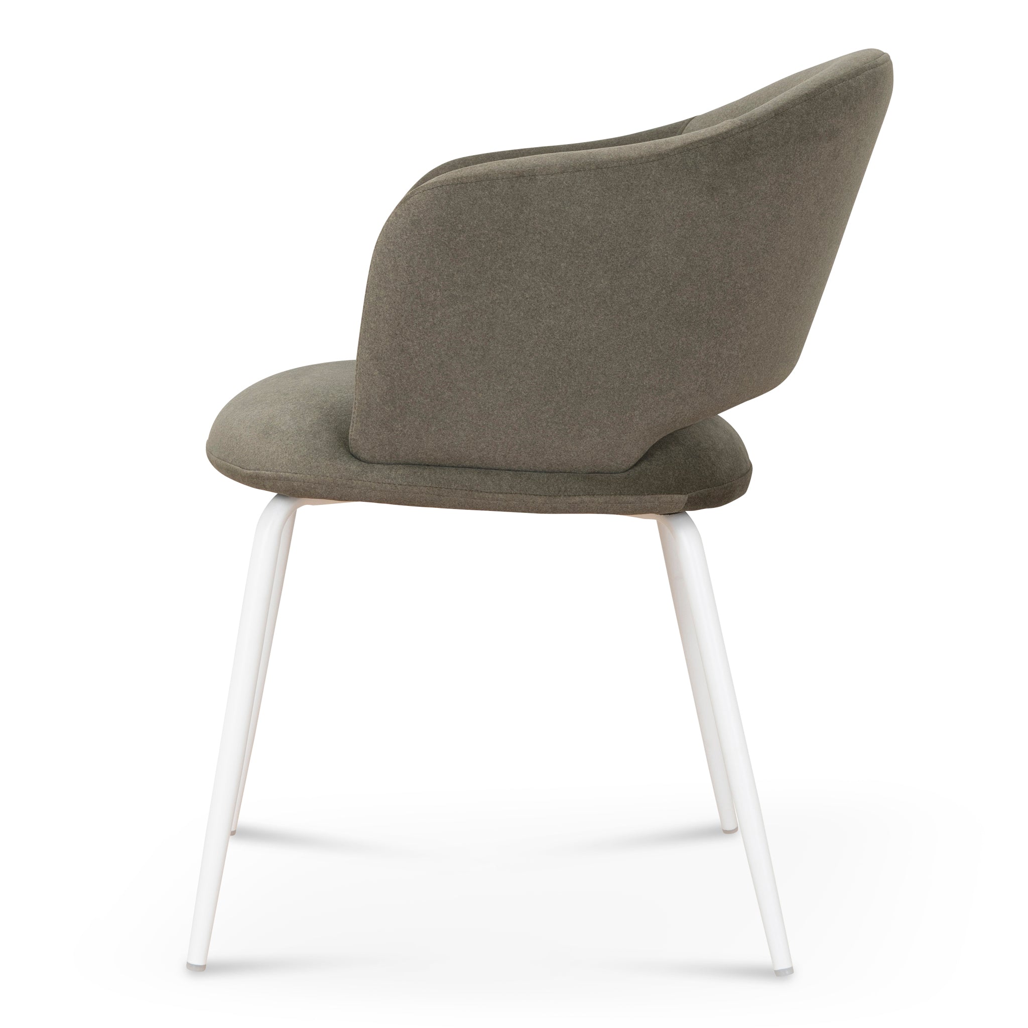White Verona Dining Chair - Dark Moss Green (Set of 2)