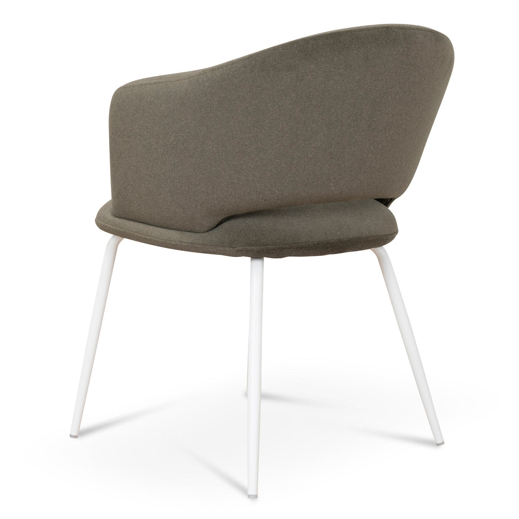 White Verona Dining Chair - Dark Moss Green (Set of 2)