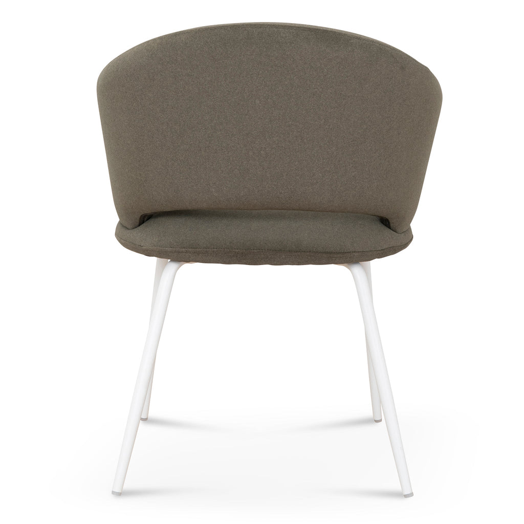 White Verona Dining Chair - Dark Moss Green (Set of 2)