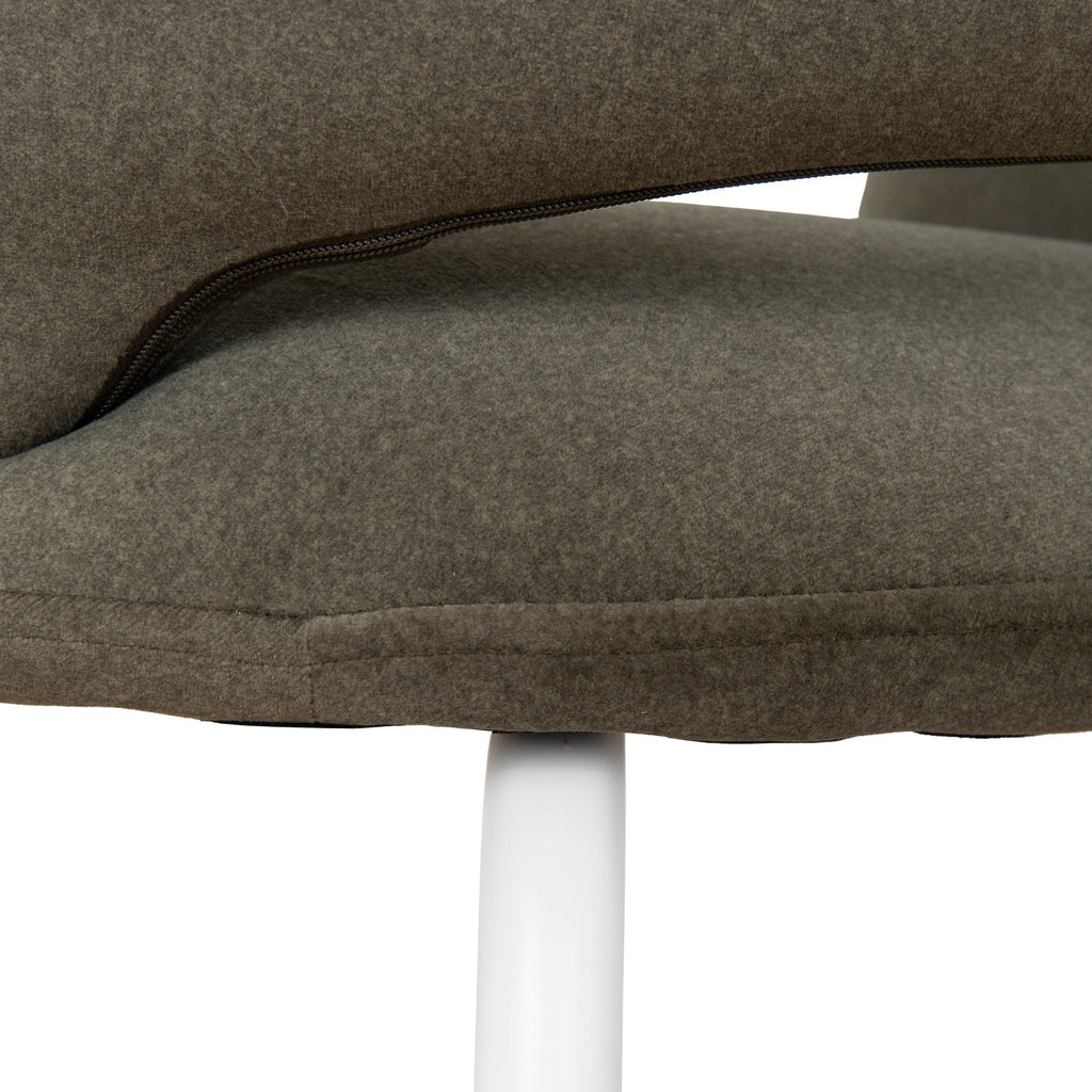 White Verona Dining Chair - Dark Moss Green (Set of 2)