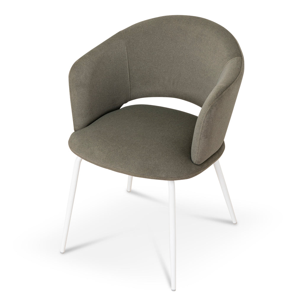 White Verona Dining Chair - Dark Moss Green (Set of 2)