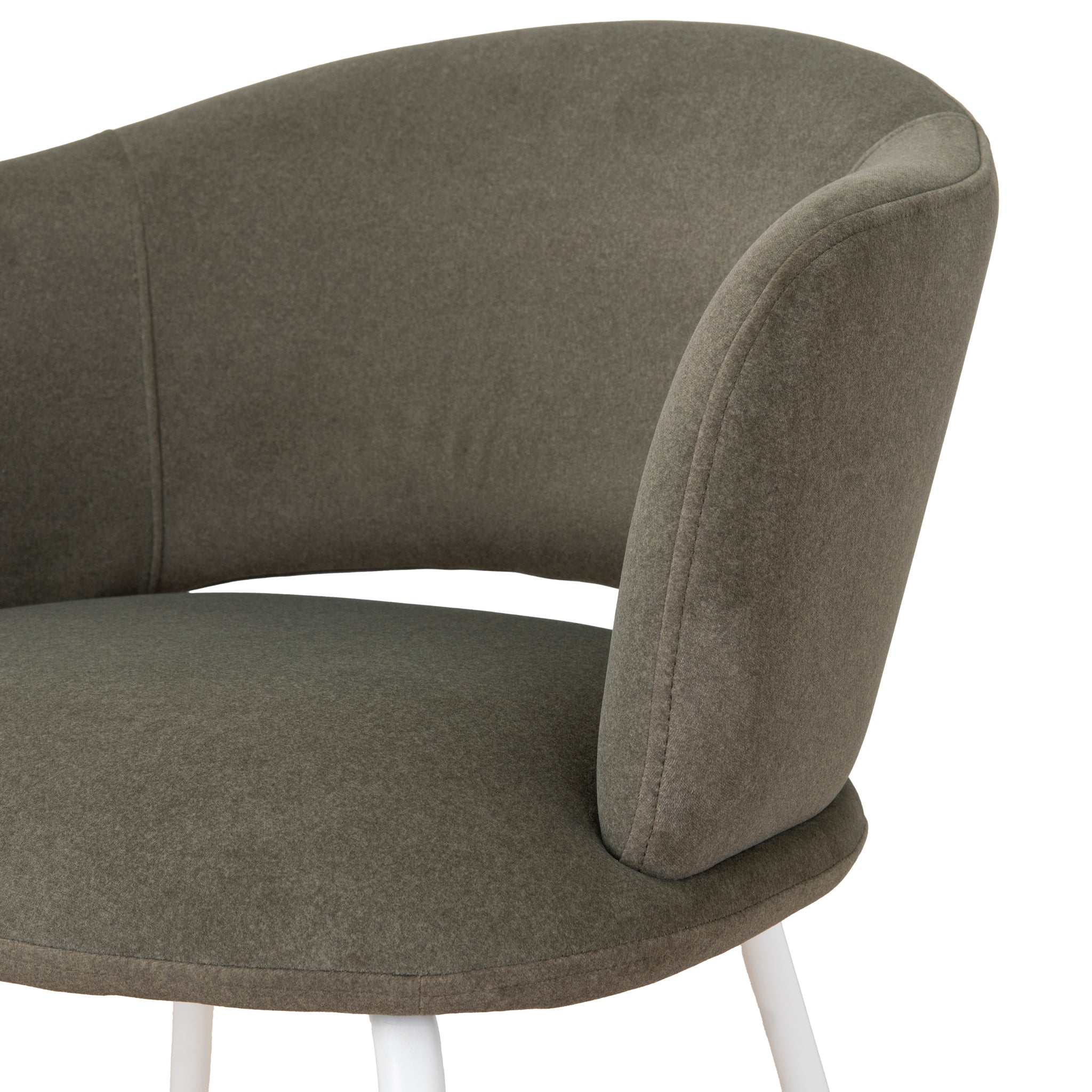 White Verona Dining Chair - Dark Moss Green (Set of 2)