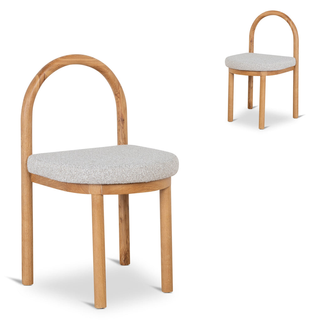 Natural Verona Dining Chair - Clay Grey (Set of 2)