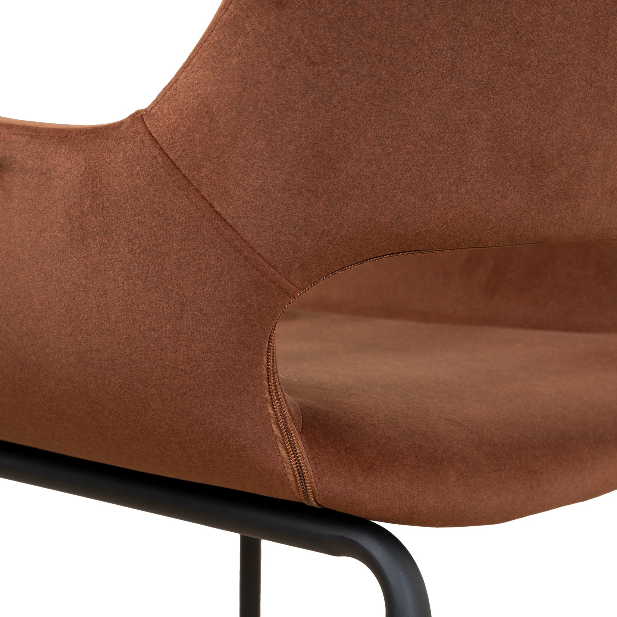 Black Verona Dining Chair - Burnt Brown Seat (Set of 2)