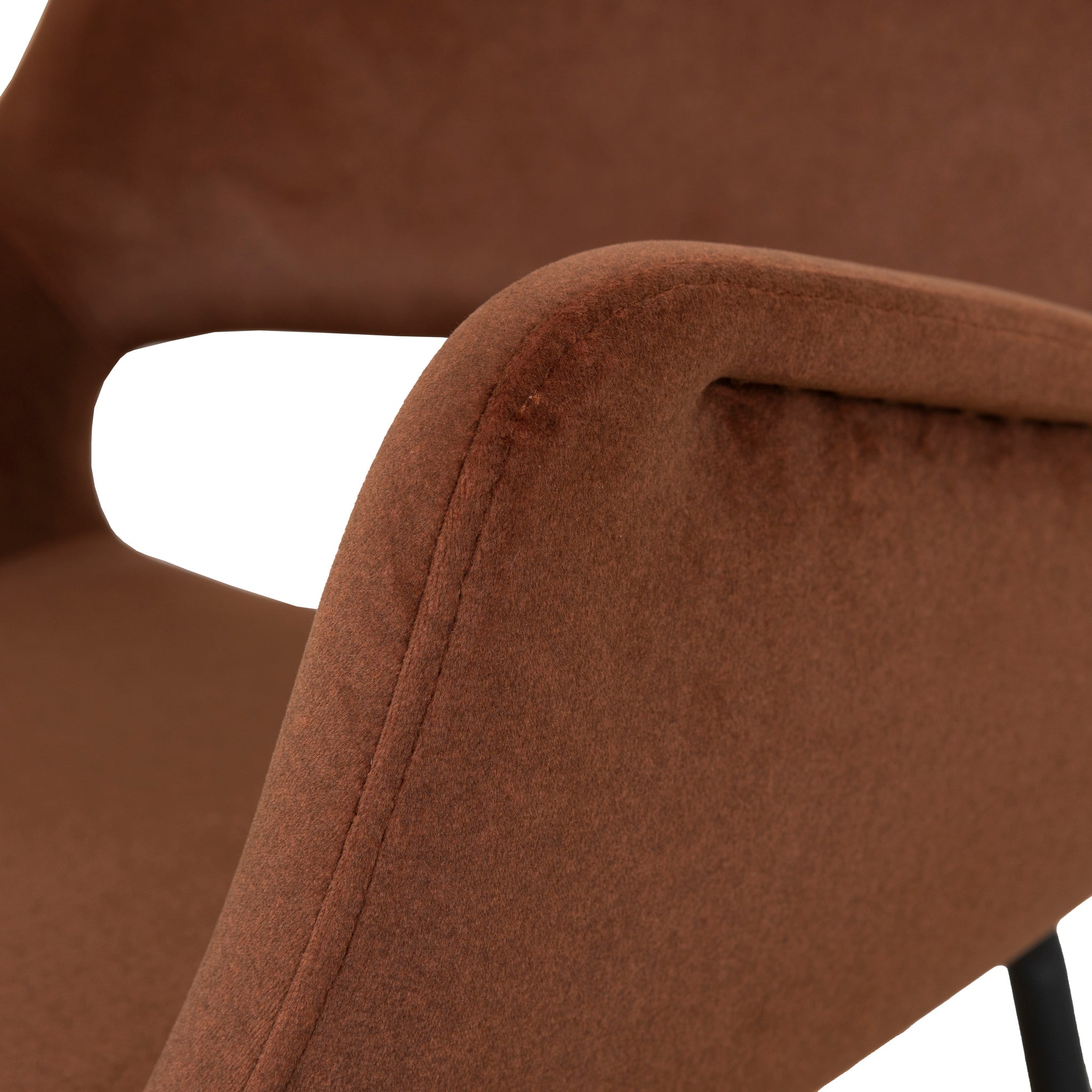 Black Verona Dining Chair - Burnt Brown Seat (Set of 2)