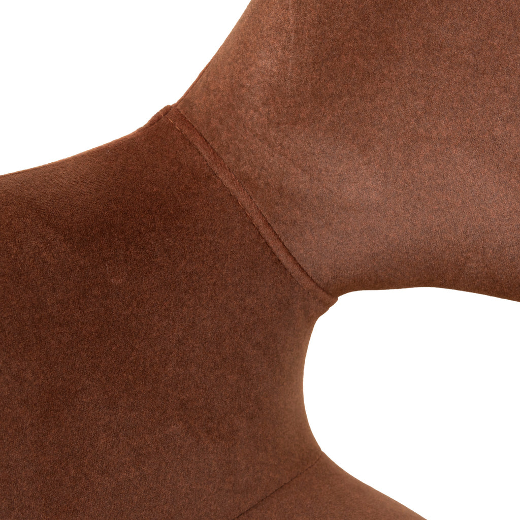 Black Verona Dining Chair - Burnt Brown Seat (Set of 2)