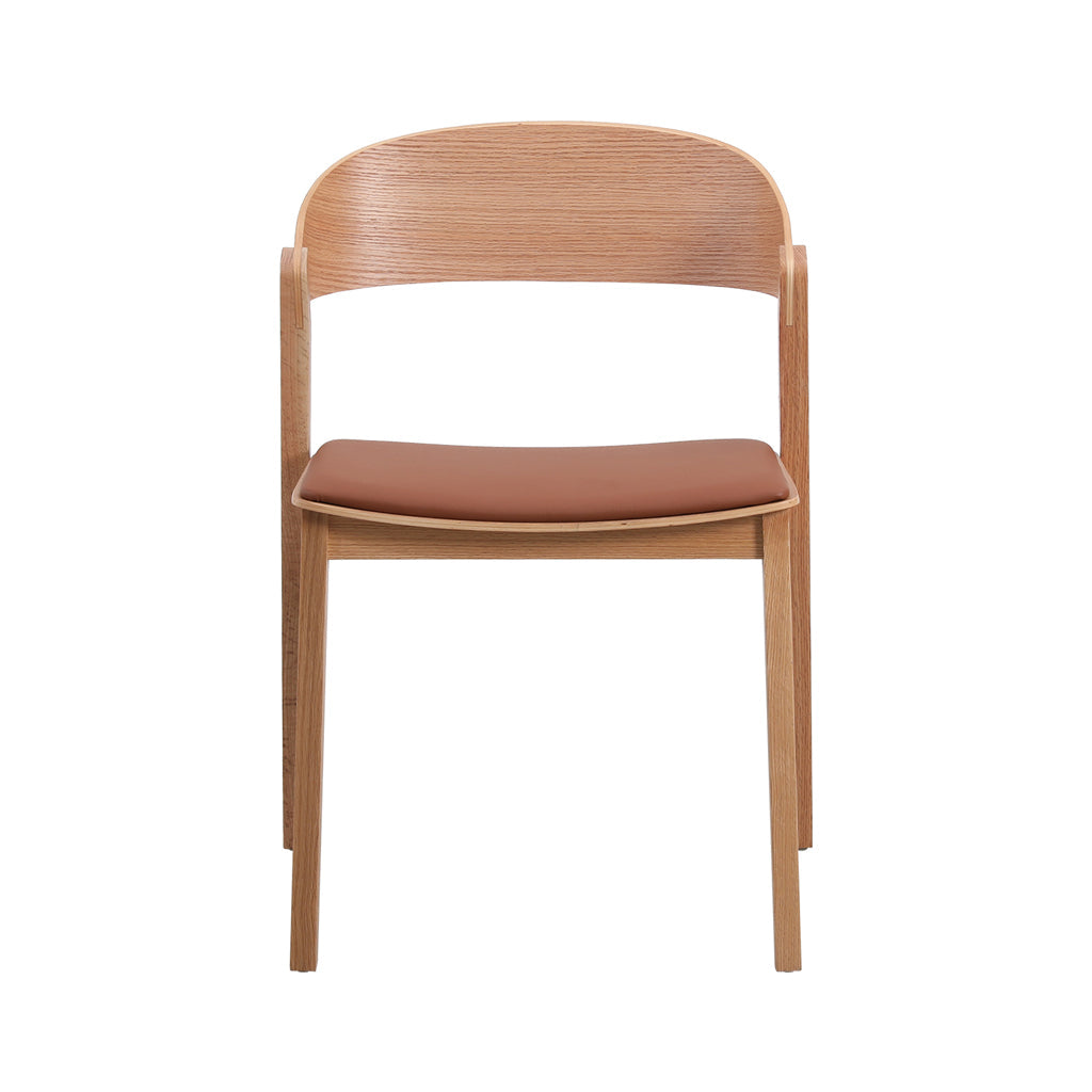 Natural Verona Dining Chair - Brown Seat (Set of 2)