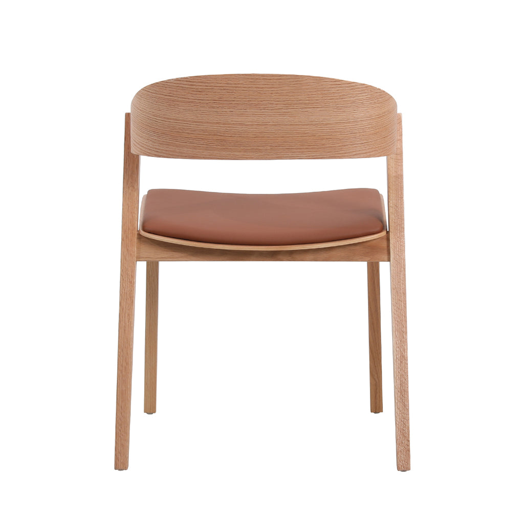 Natural Verona Dining Chair - Brown Seat (Set of 2)