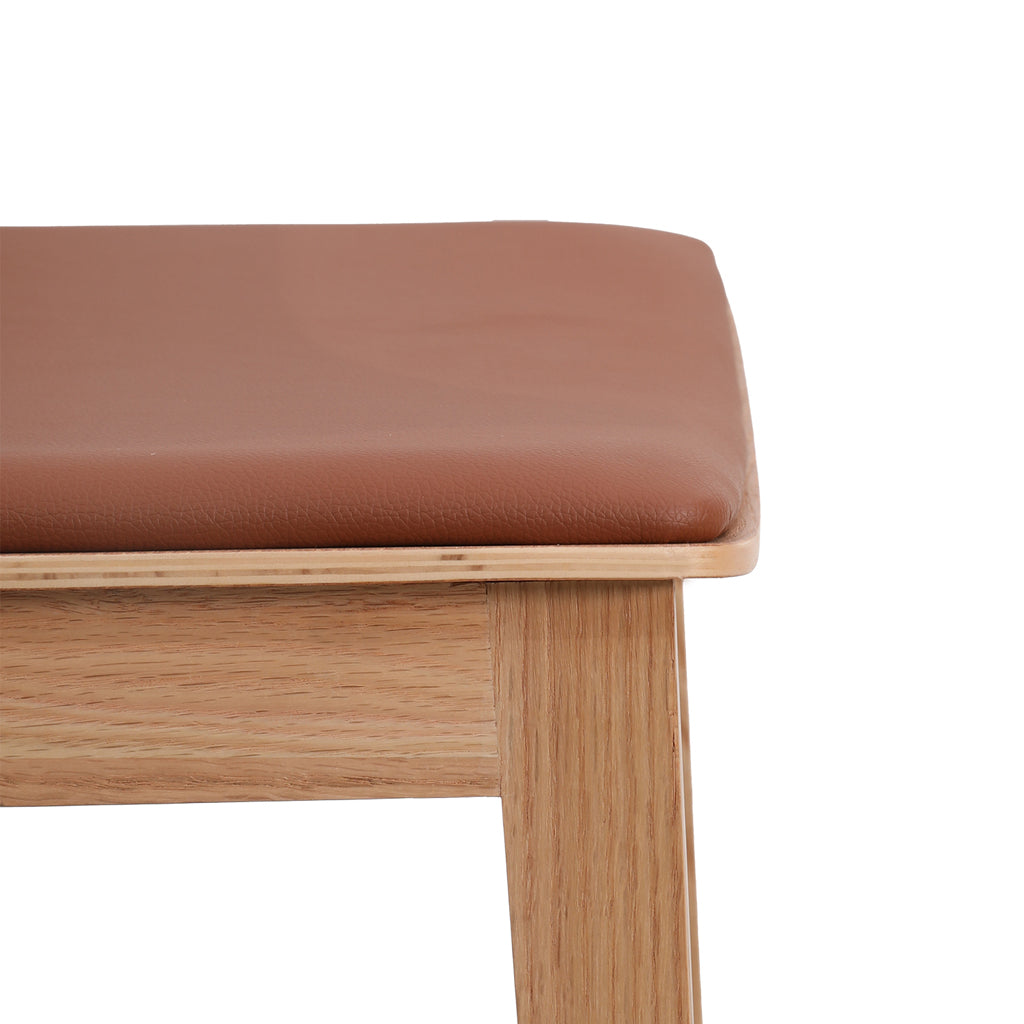 Natural Verona Dining Chair - Brown Seat (Set of 2)